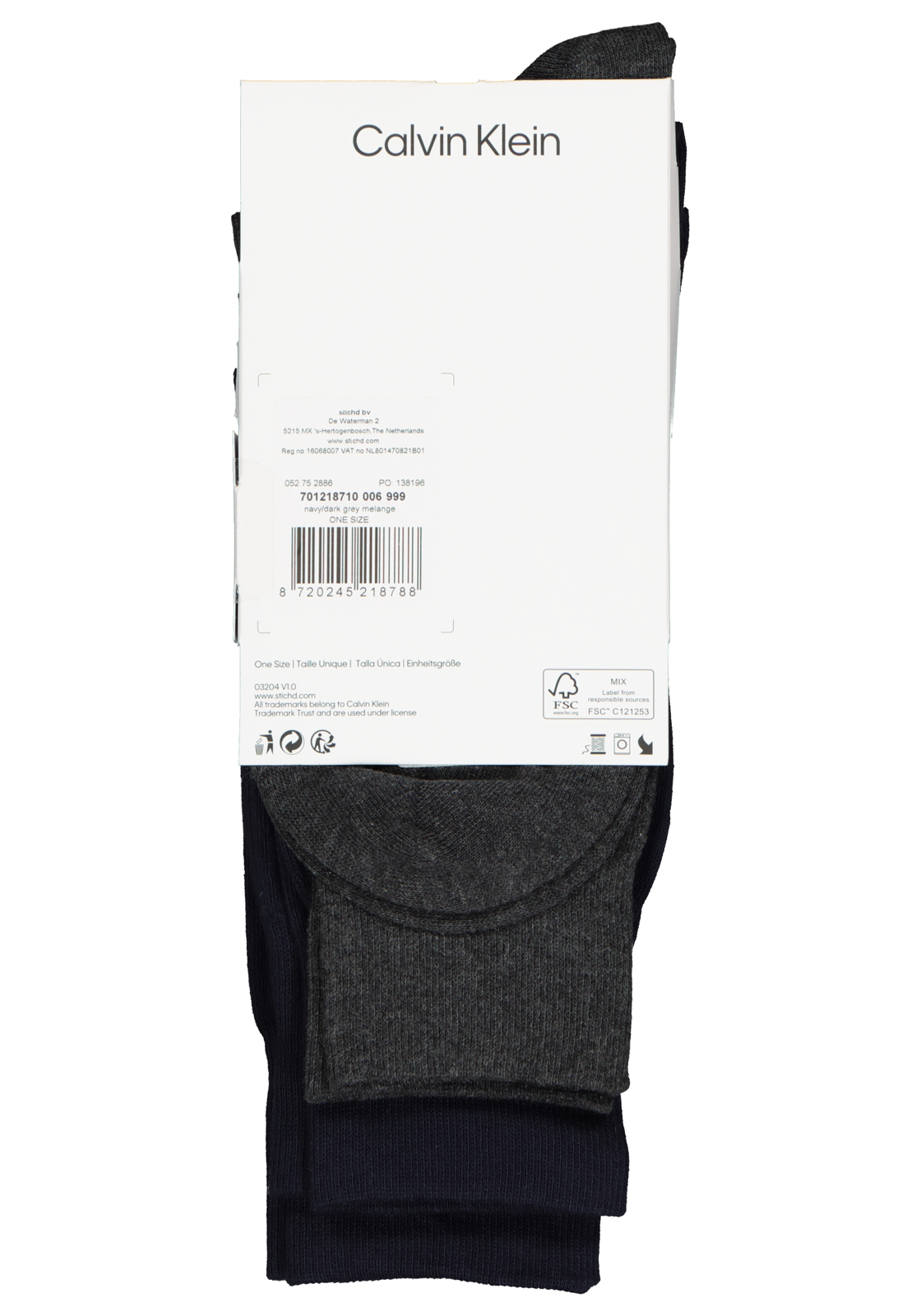 9-8720245218788_ck_sok_3p_HR Calvin Klein herensokken Eric (3-pack), blauw en grijs