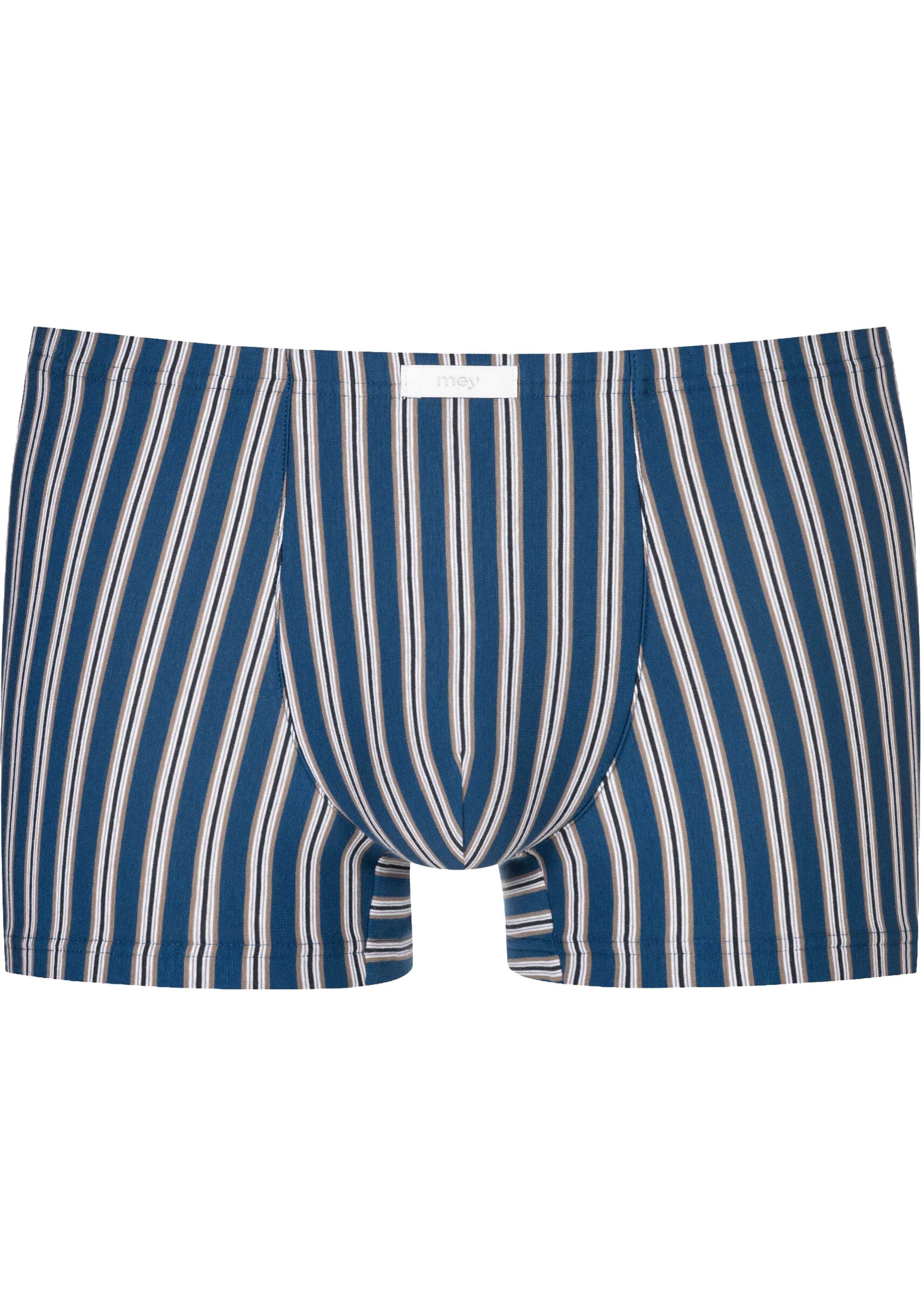 Mey heren shorty Stream Stripes, boxers kort, blauw met wit