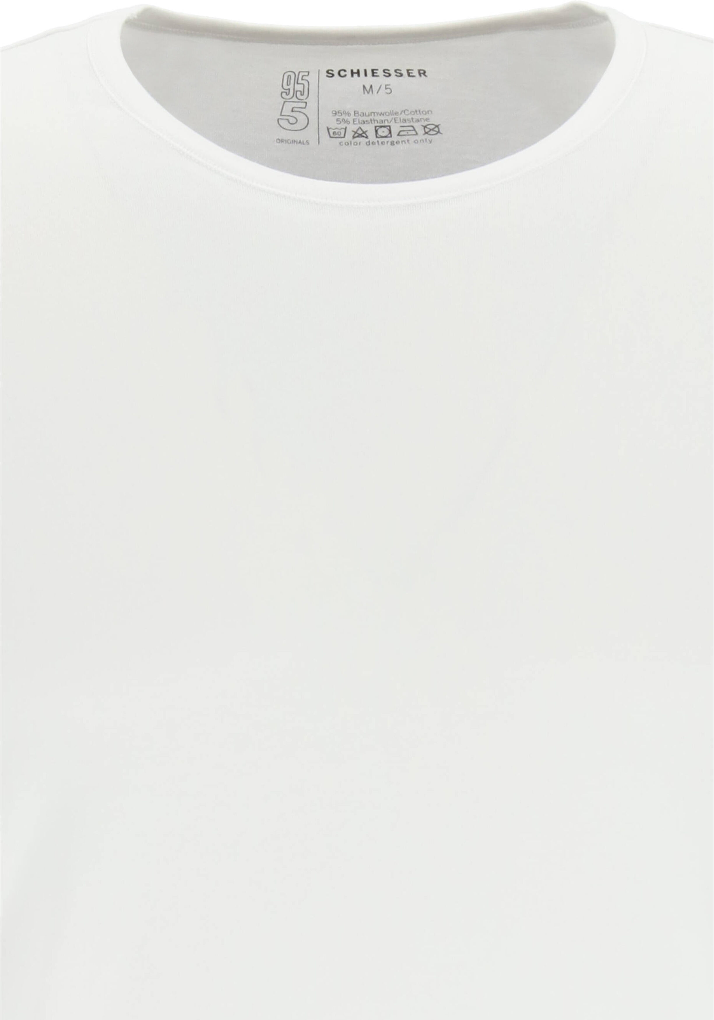SCHIESSER 95/5 Originals T-shirt (1-pack), O-hals lange mouw, wit