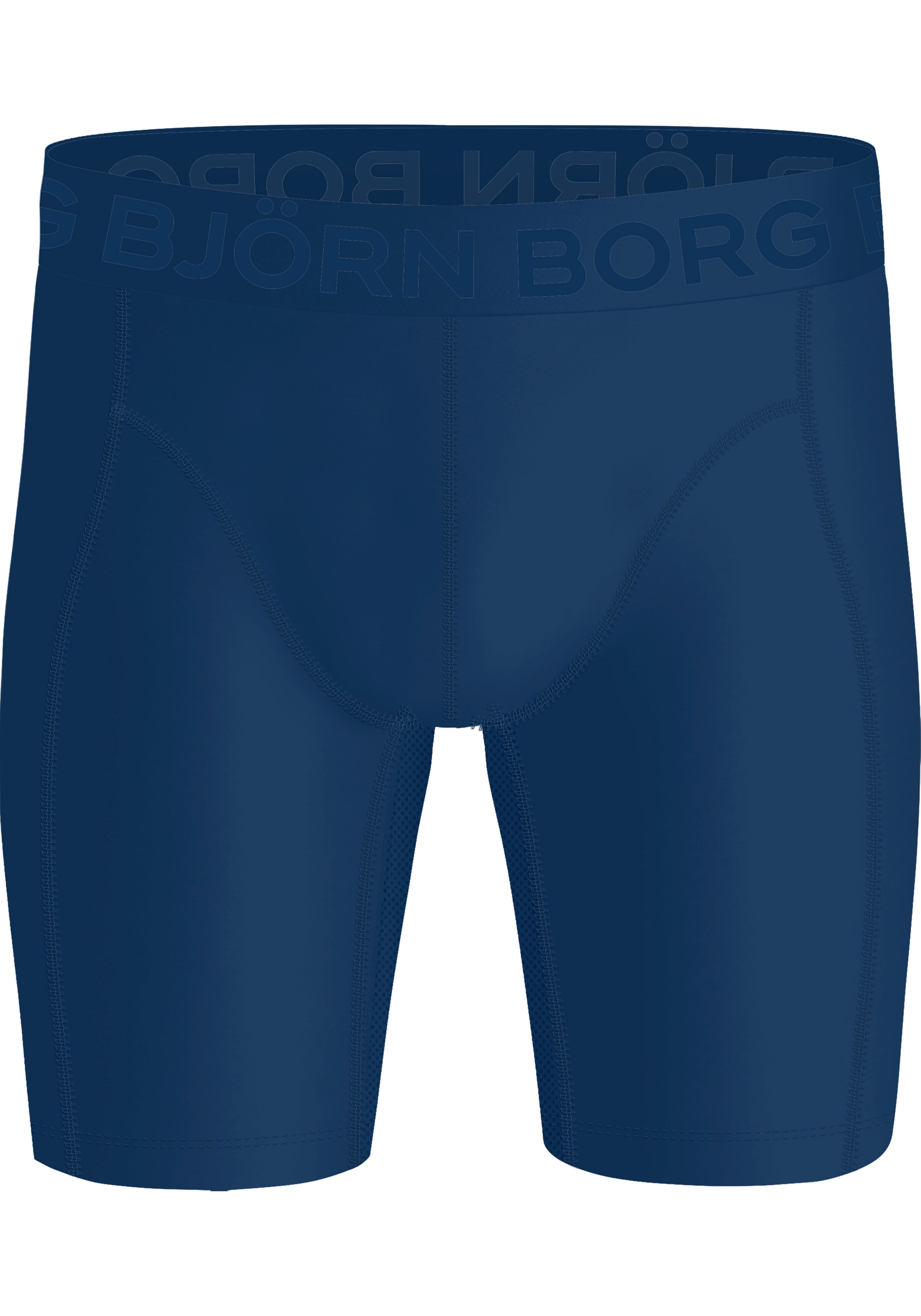 Bjorn Borg Sports Lightweight Long Boxers, microfiber heren boxers extra lange pijpen (2-pack), zwart, blauw