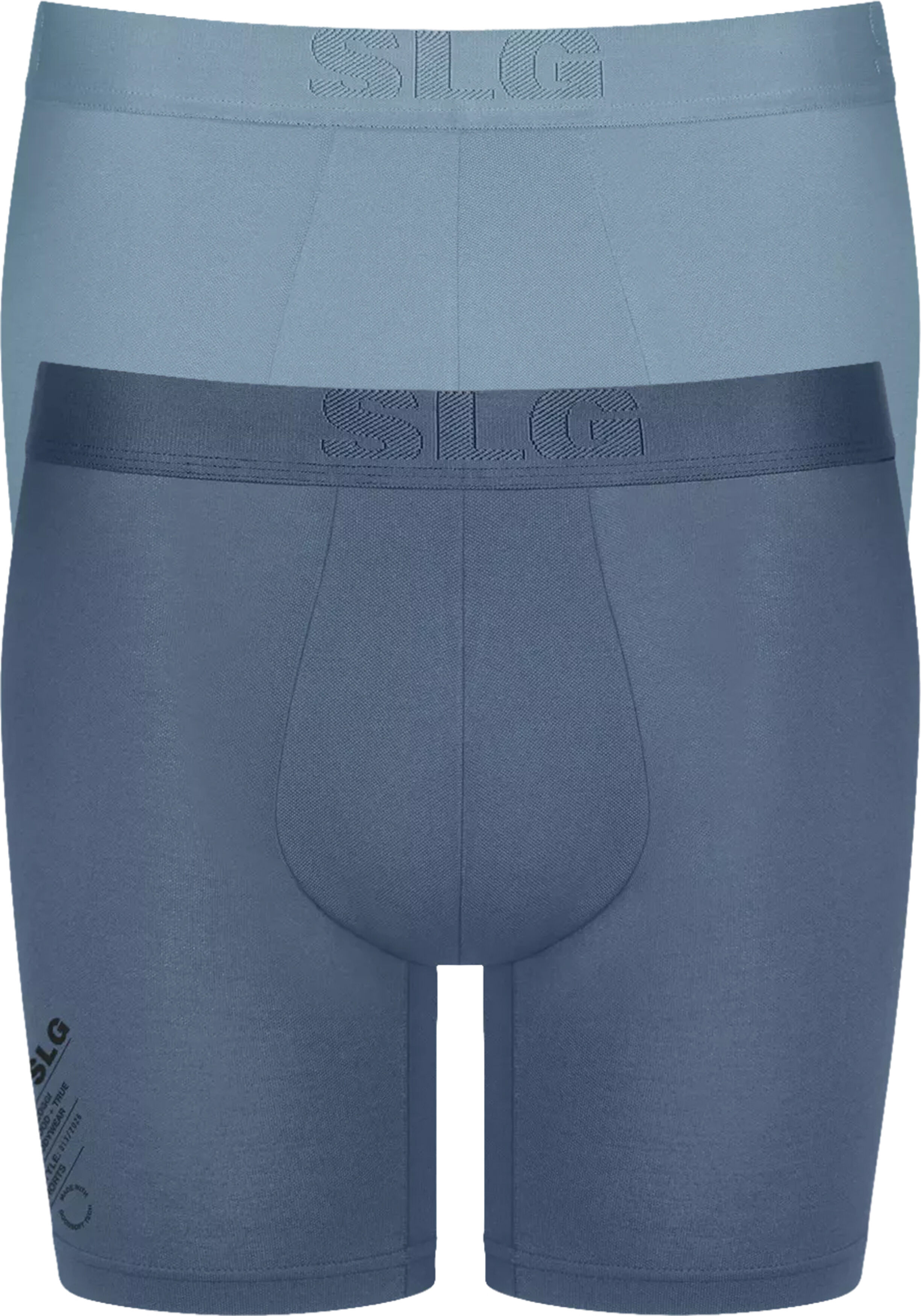 Sloggi Men SLG Base Soft Short, heren boxershort korte pijp (2-pack), licht- en middenblauw