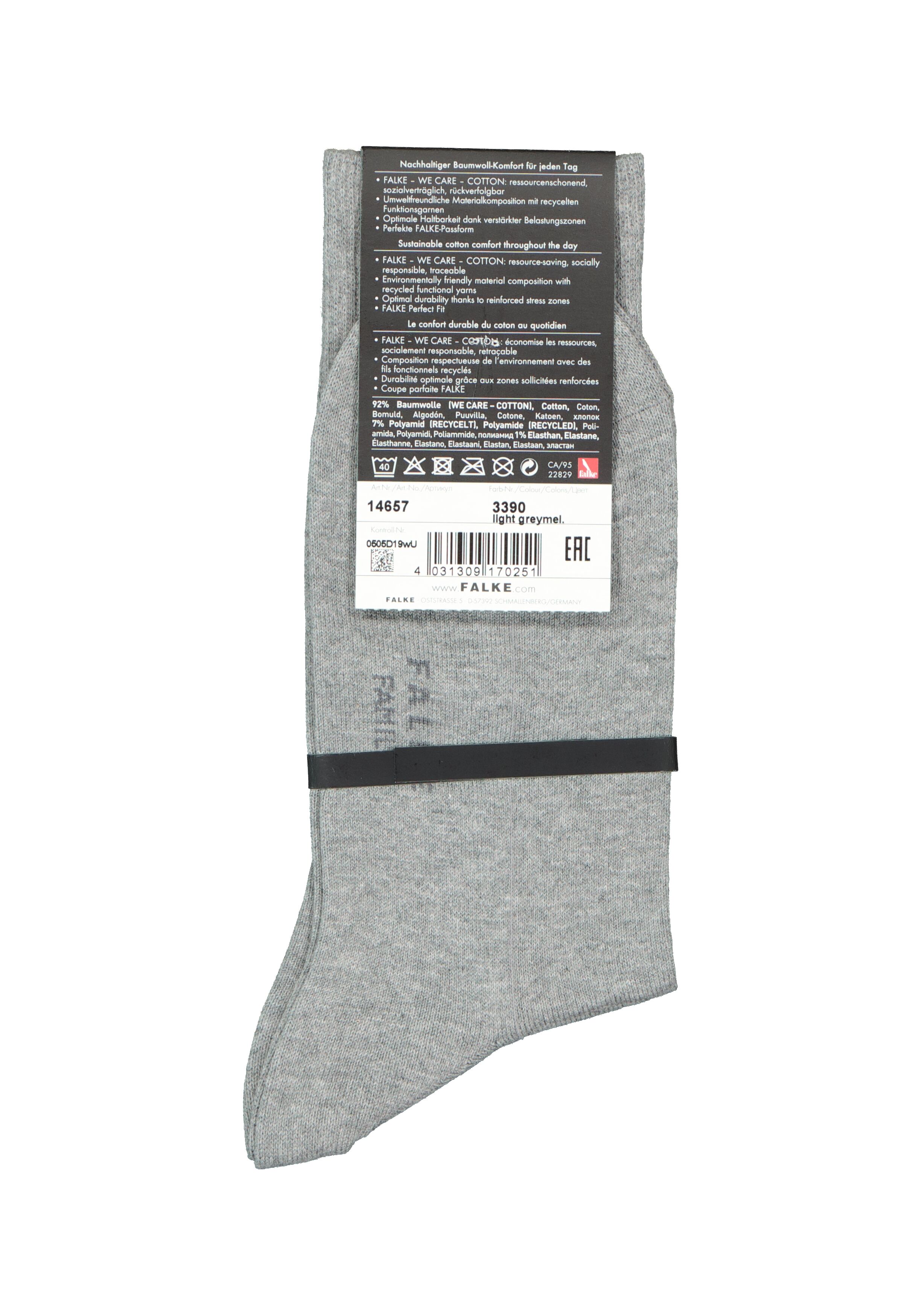 FALKE Family herensokken, lichtgrijs (light grey melange)