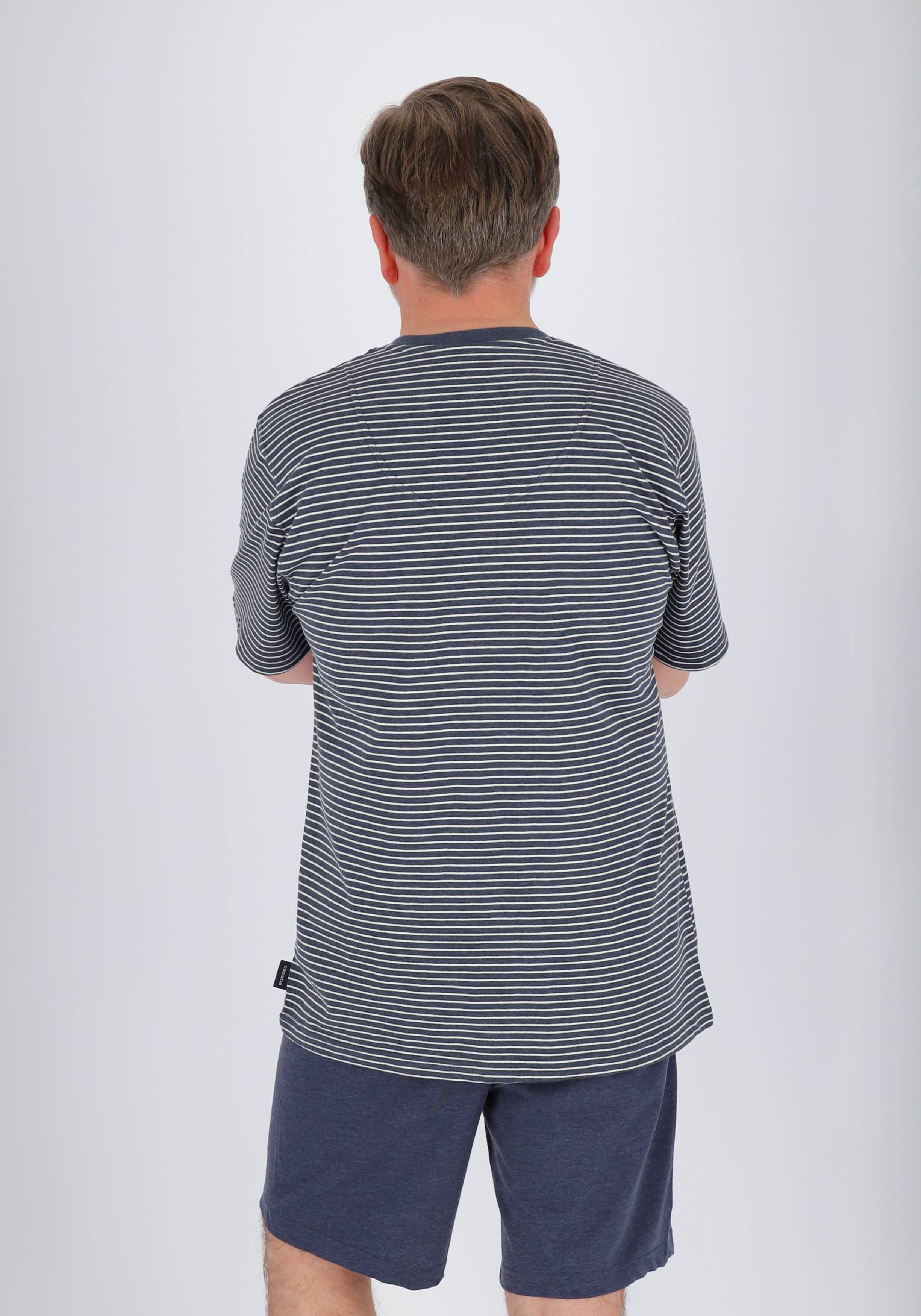 Ceceba heren shortama, blauw met wit gestreept