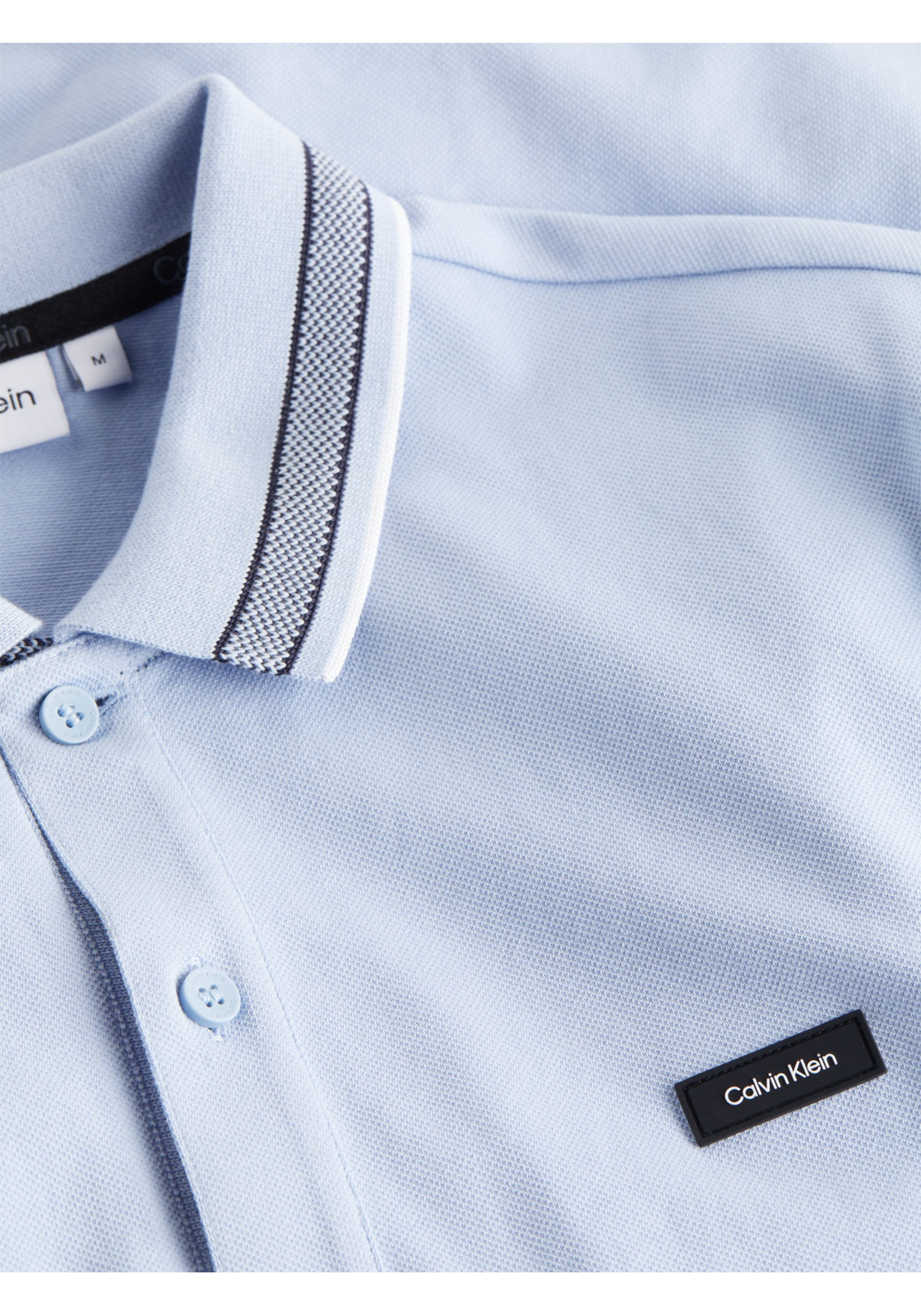 image_3_K10K112469CGK_D_C4161wid2000amphei2000ampop_usm1710 Calvin Klein Stretch Pique Multi Tipping Slim Polo, heren poloshirt, lichtblauw