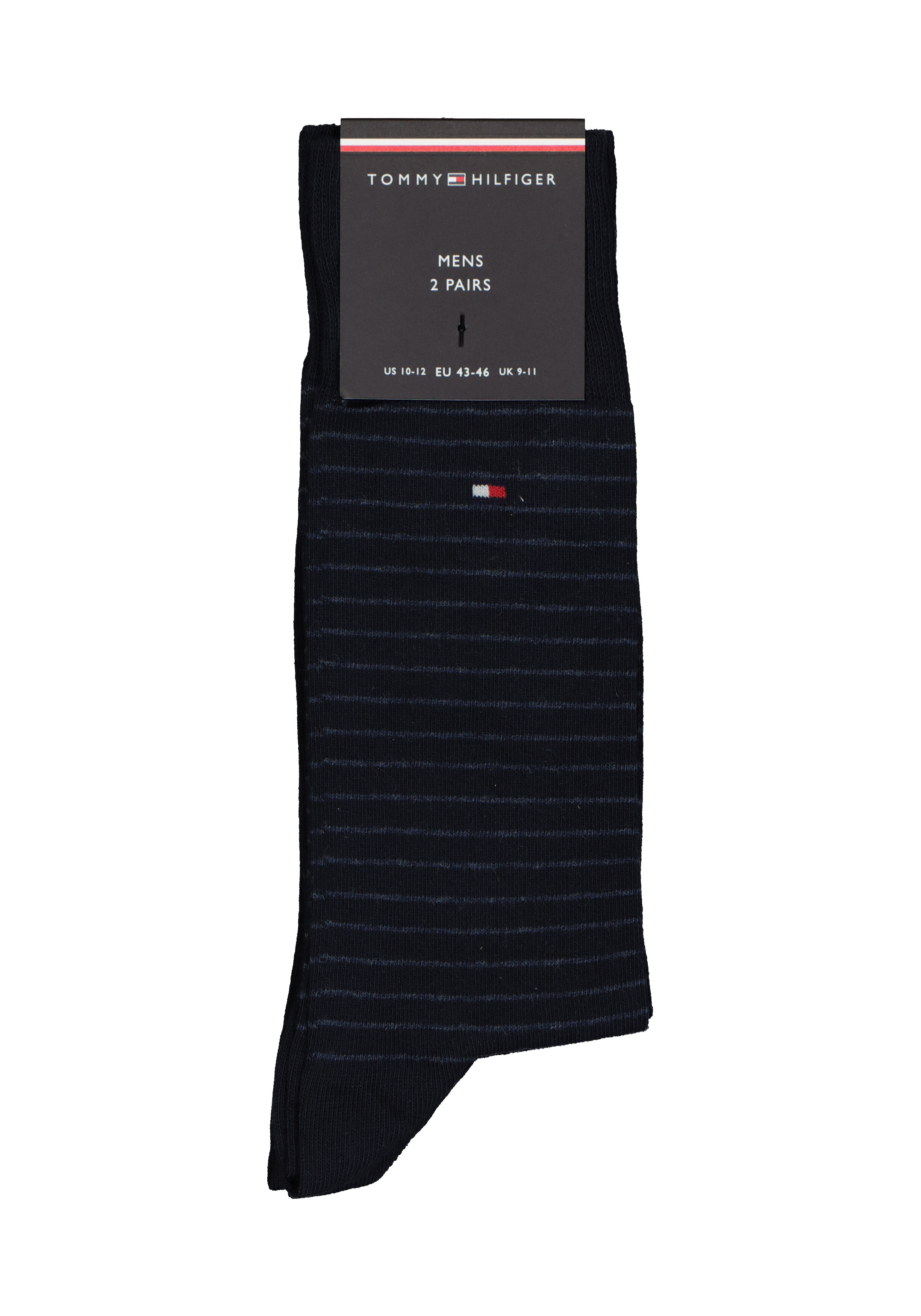 Tommy Hilfiger Small Stripe Sock (2-pack), heren sokken, blauw gestreept