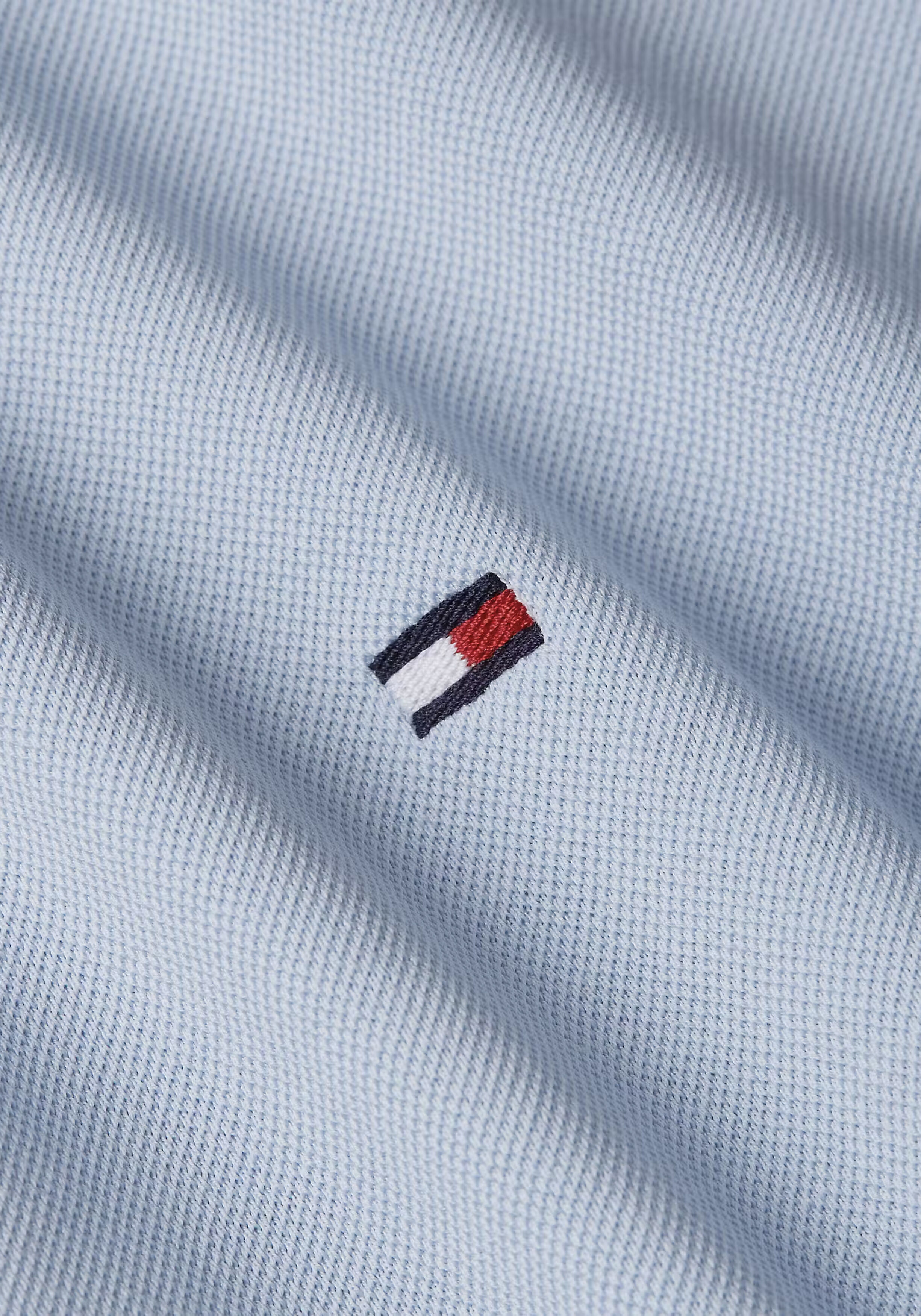 Tommy Hilfiger Pique Zip Regular Polo, heren poloshirt, blauw