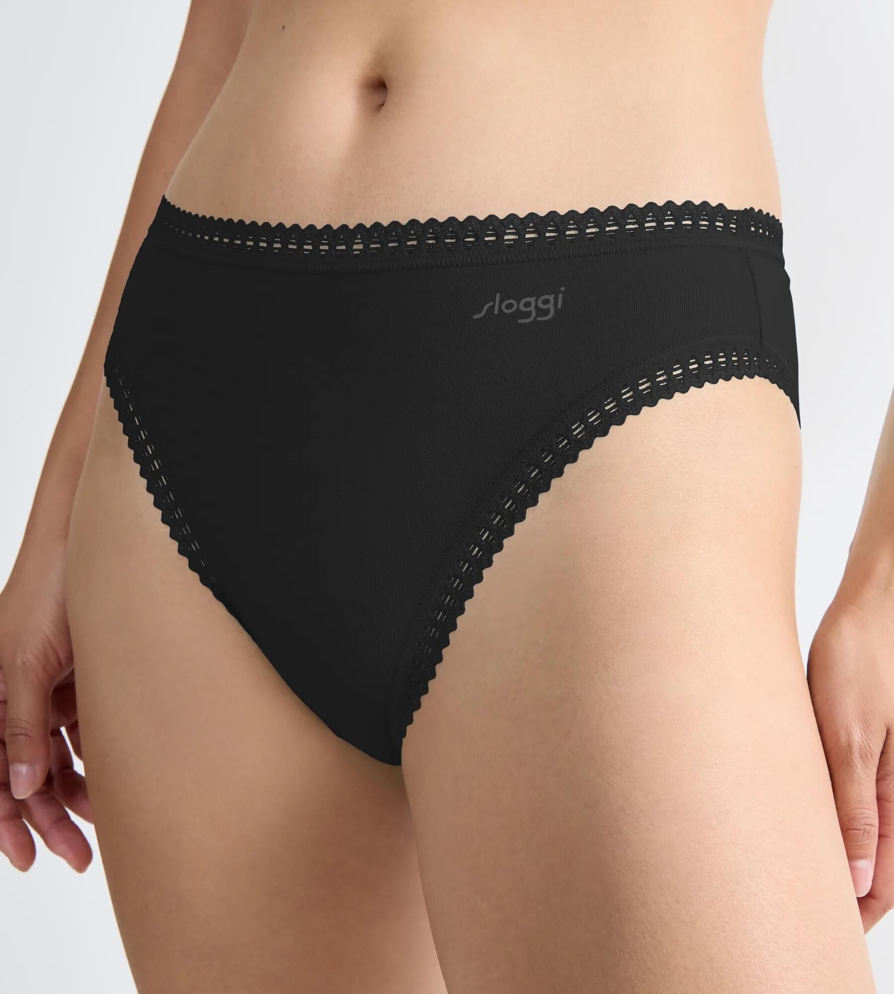 Sloggi Women GO Crush High leg (3-pack), dames slip, zwart
