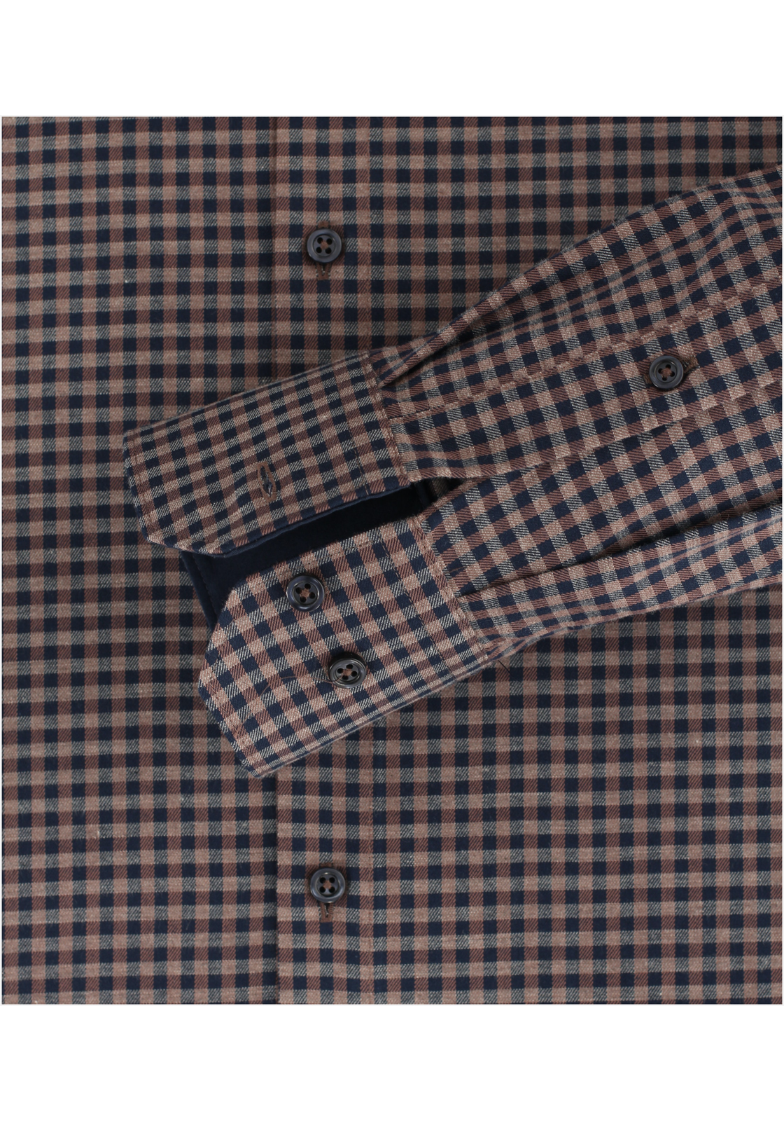 image_5_b0cebbcccdc5ac13646b5b12f686b21ajpgautoformatbgF3F3F3blend-alpha100blend-colorF3F3F3blend-modedarkenfitclampp VENTI modern fit overhemd, twill, bruin geruit