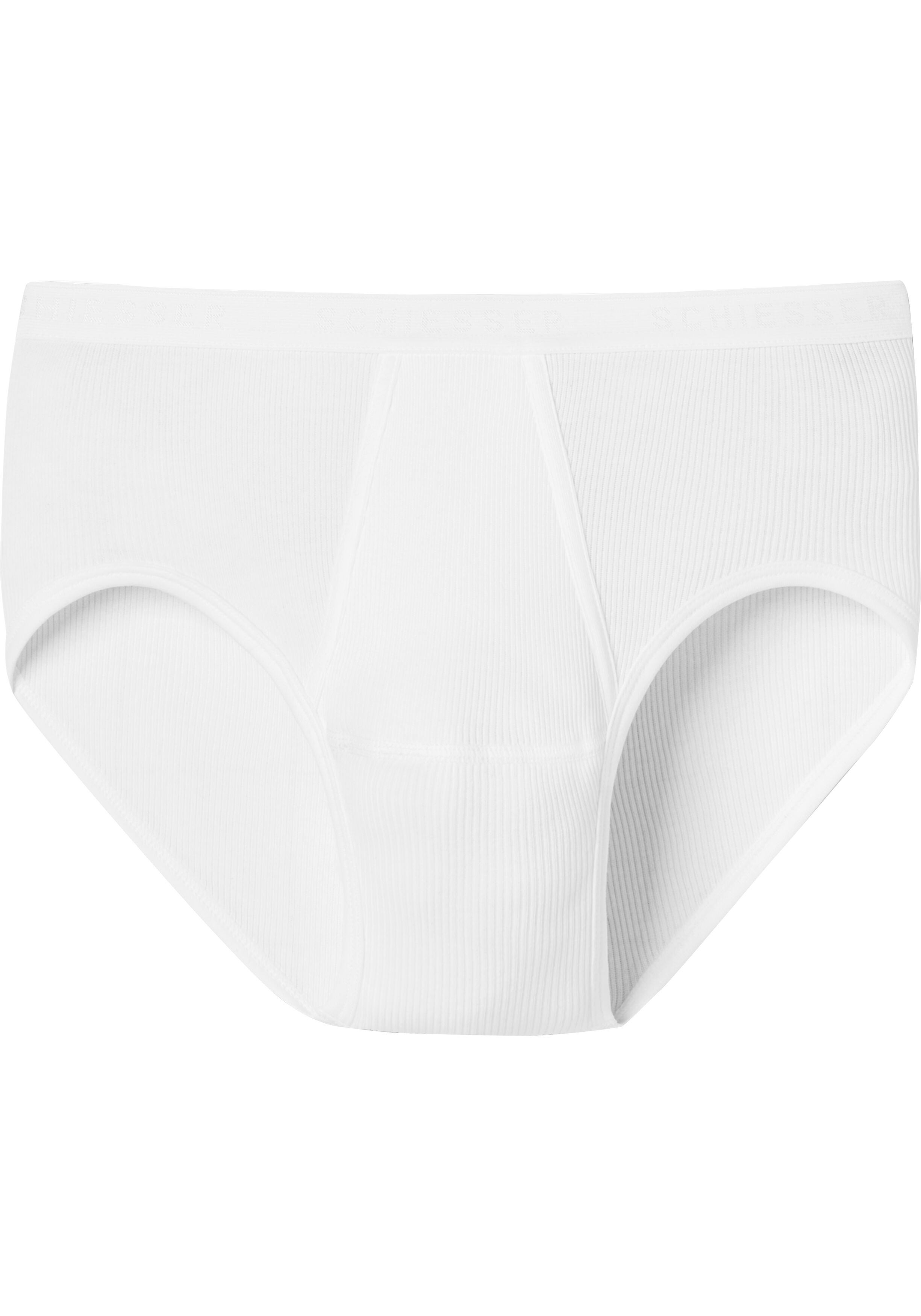 SCHIESSER Original Classics sportslip (1-pack), Doppelripp met gulp, wit