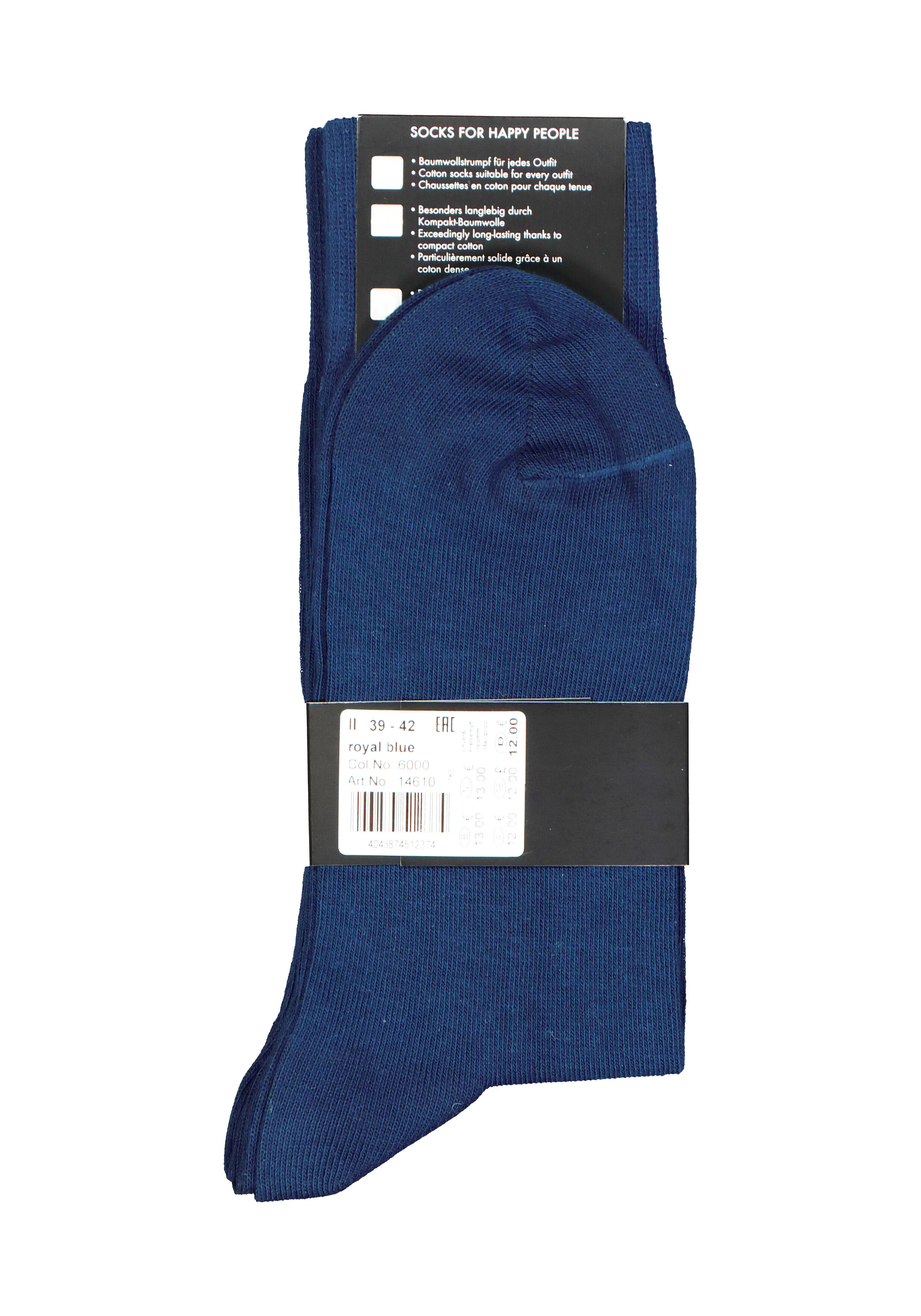 FALKE Happy herensokken (2-pack), midden blauw (royal blue)