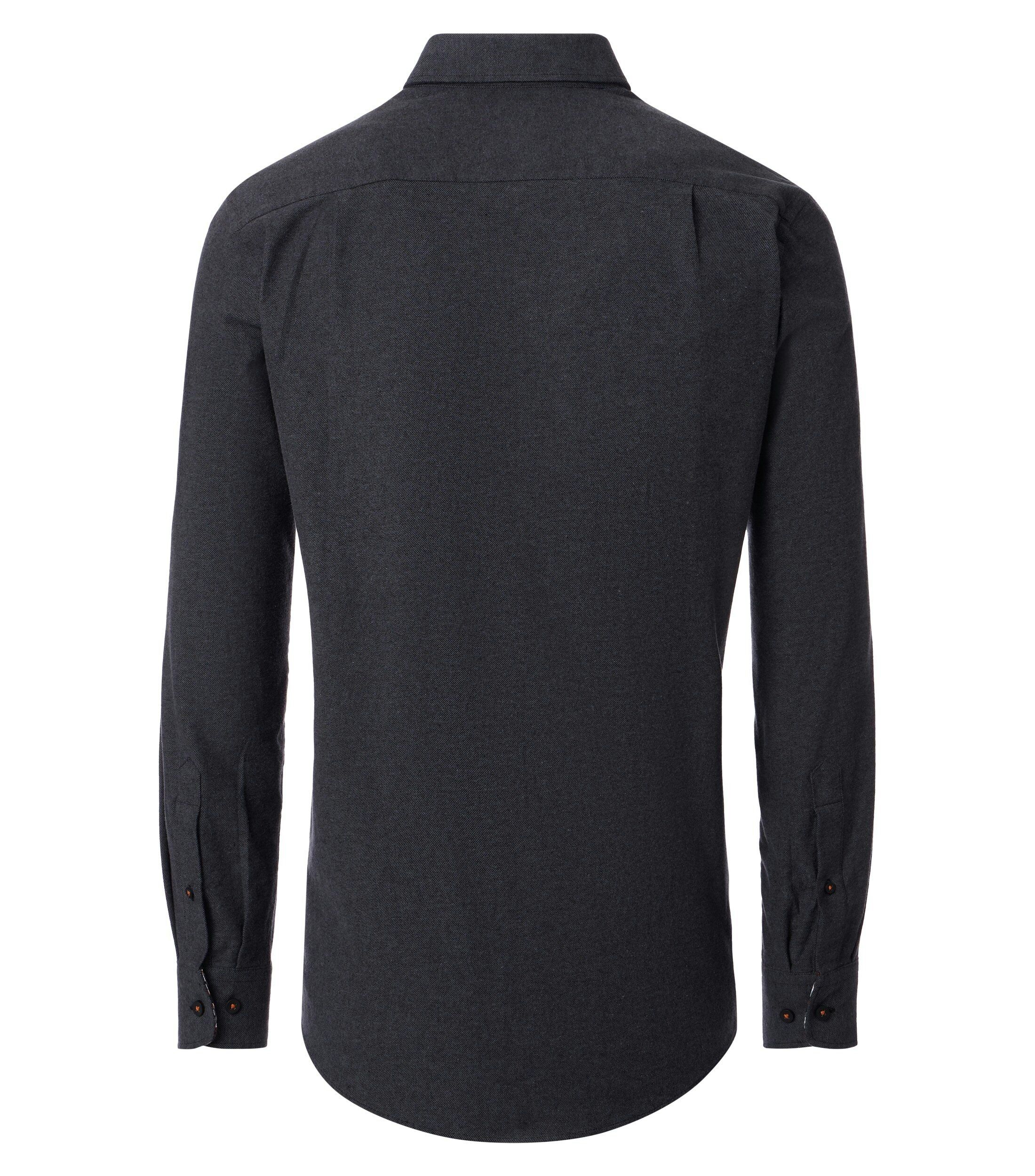 Redmond comfort fit overhemd, flanel, grijs
