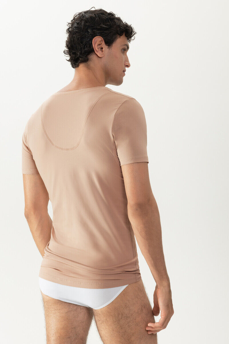 Mey heren v- neck shirt Business Class Premium, T-shirt met V-hals, beige