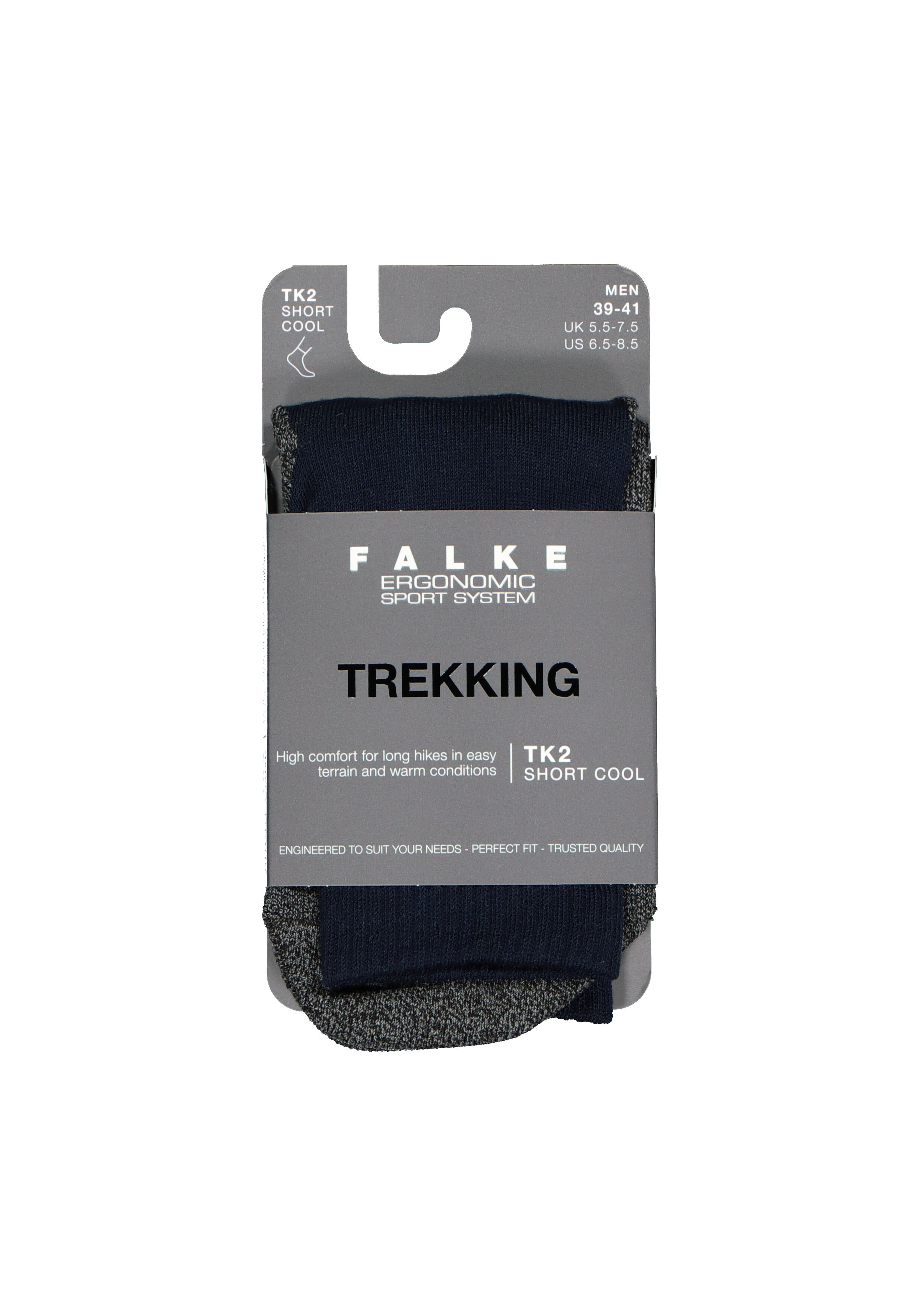 FALKE TK2 Short Cool heren wandelsokken, blauw (marine)