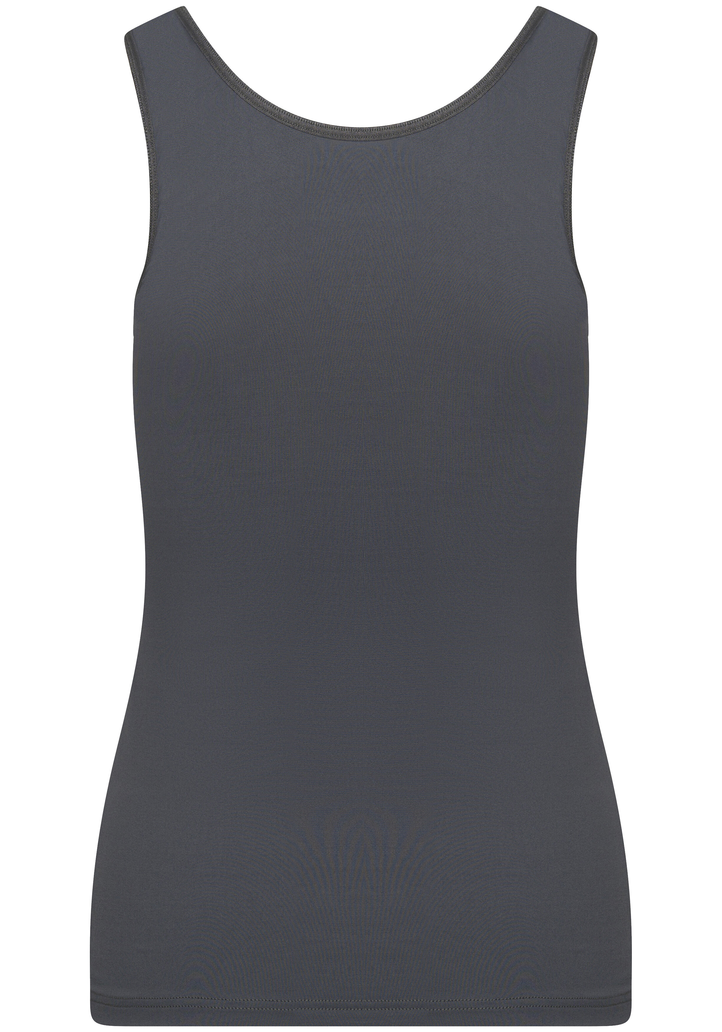RJ Bodywear Pure Color dames top (1-pack), hemdje met brede banden, grijs