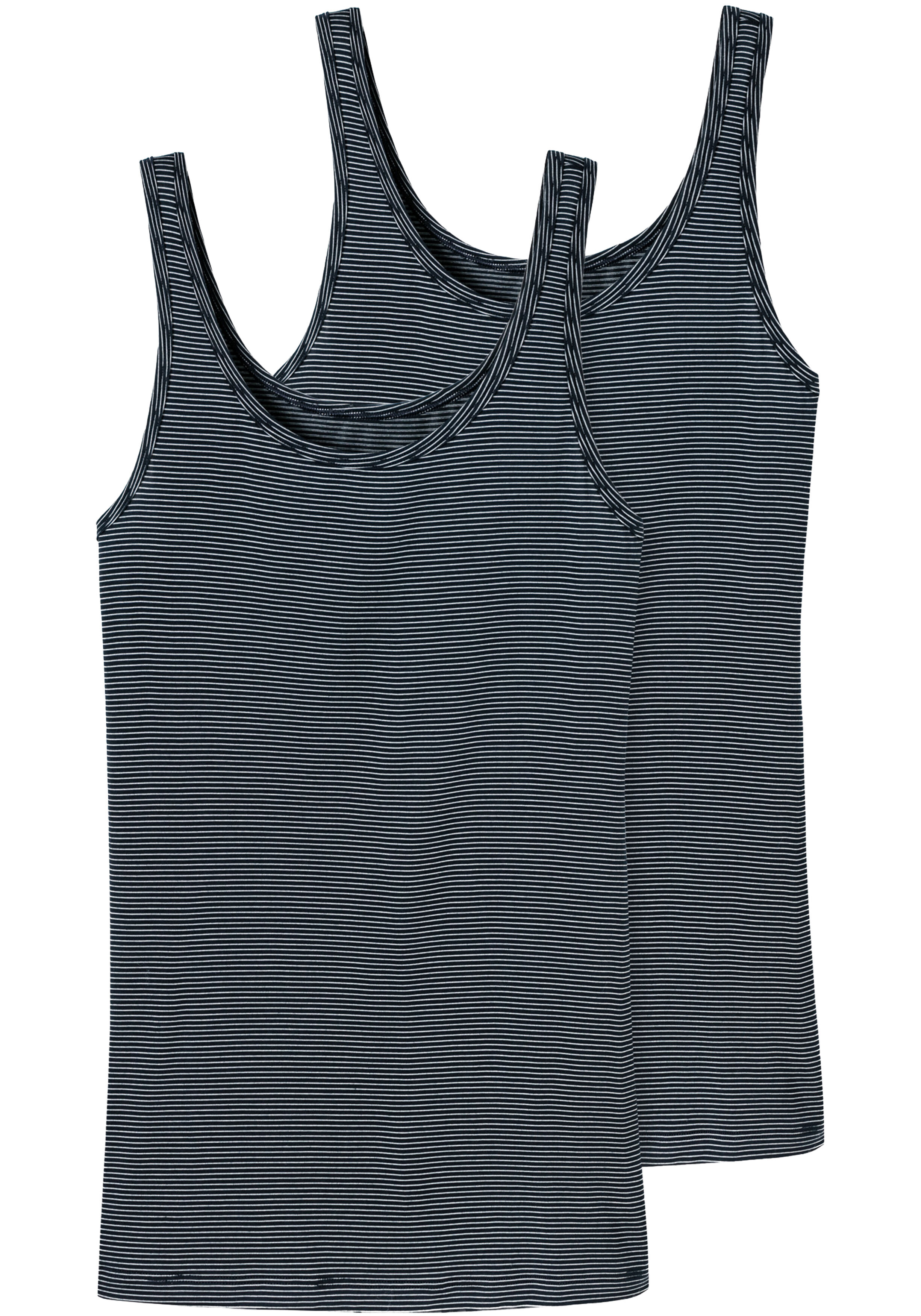 SCHIESSER Modal Essentials singlet (2-pack), dames hemd nachtblauw