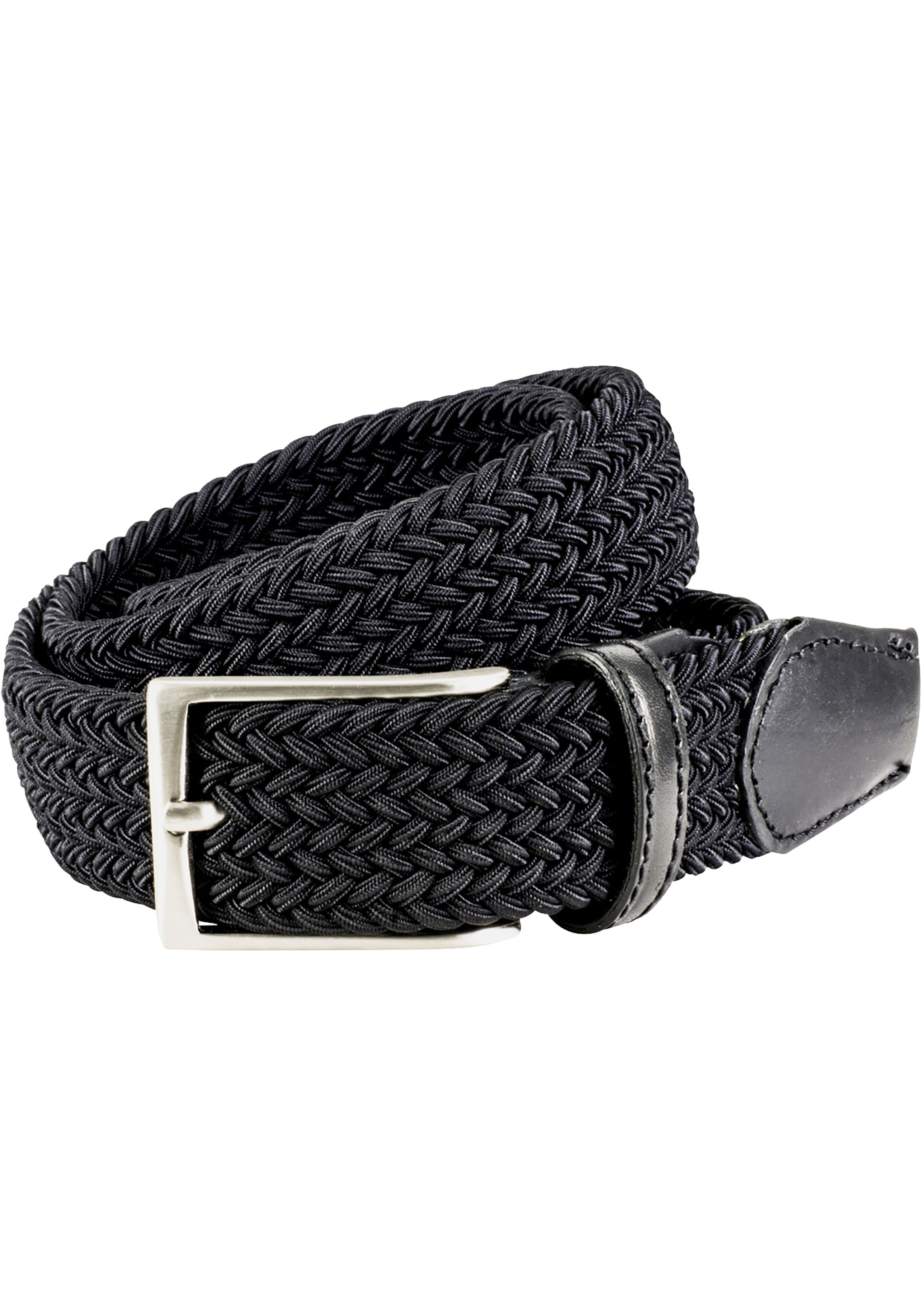 LINDENMANN elastische heren riem, zwart
