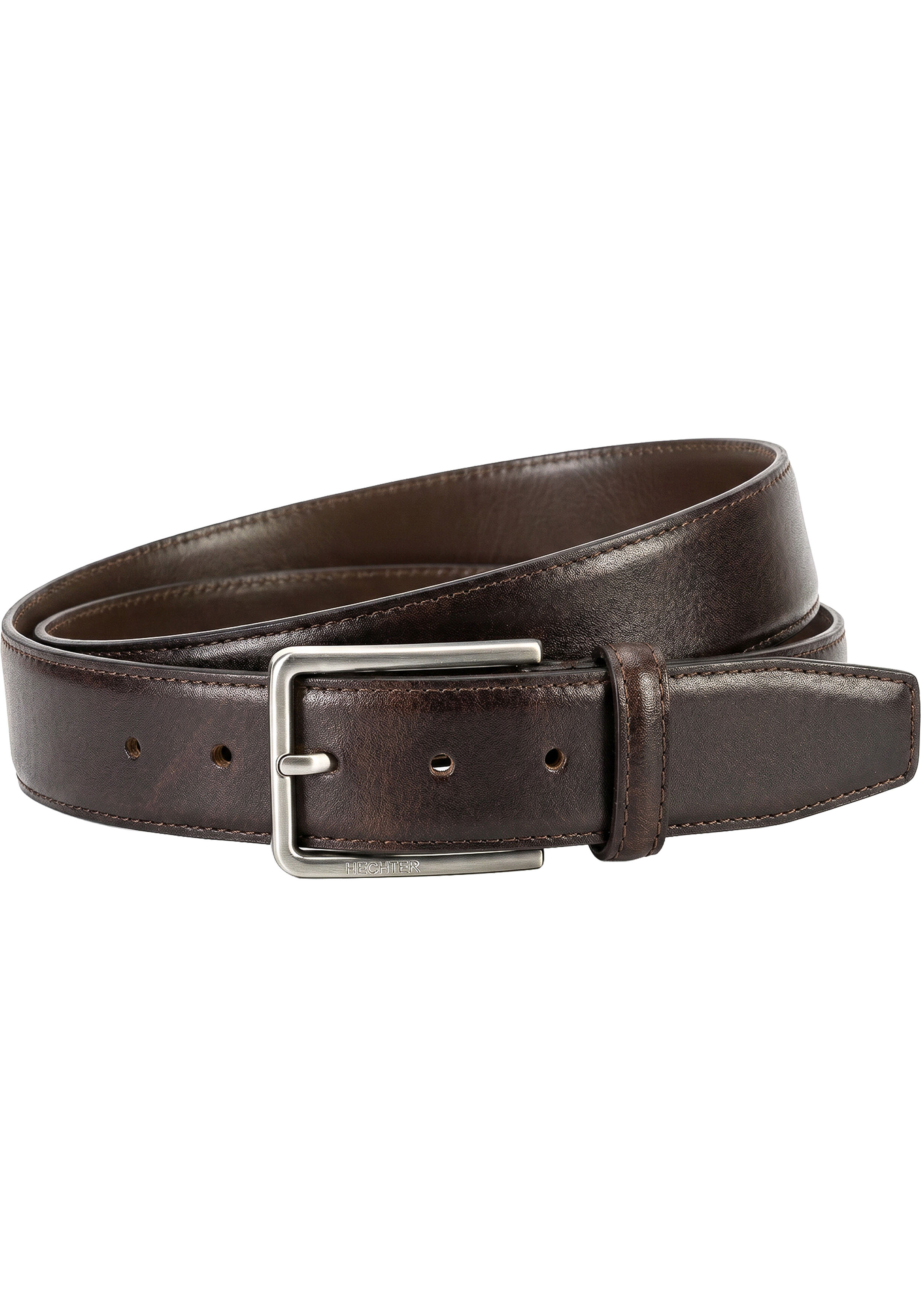 HECHTER leren heren riem, bruin