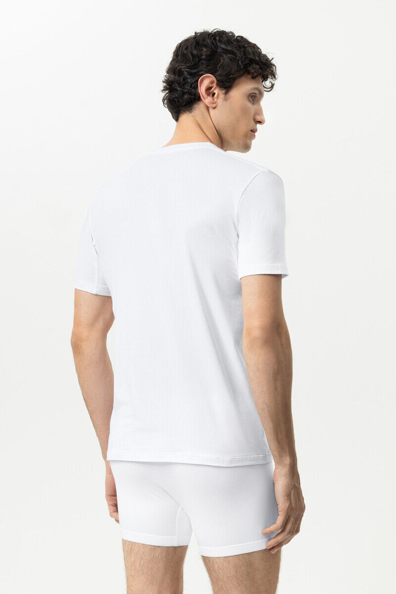 Mey heren T-shirt Business Class Premium, T-shirt korte mouw met O-hals, wit