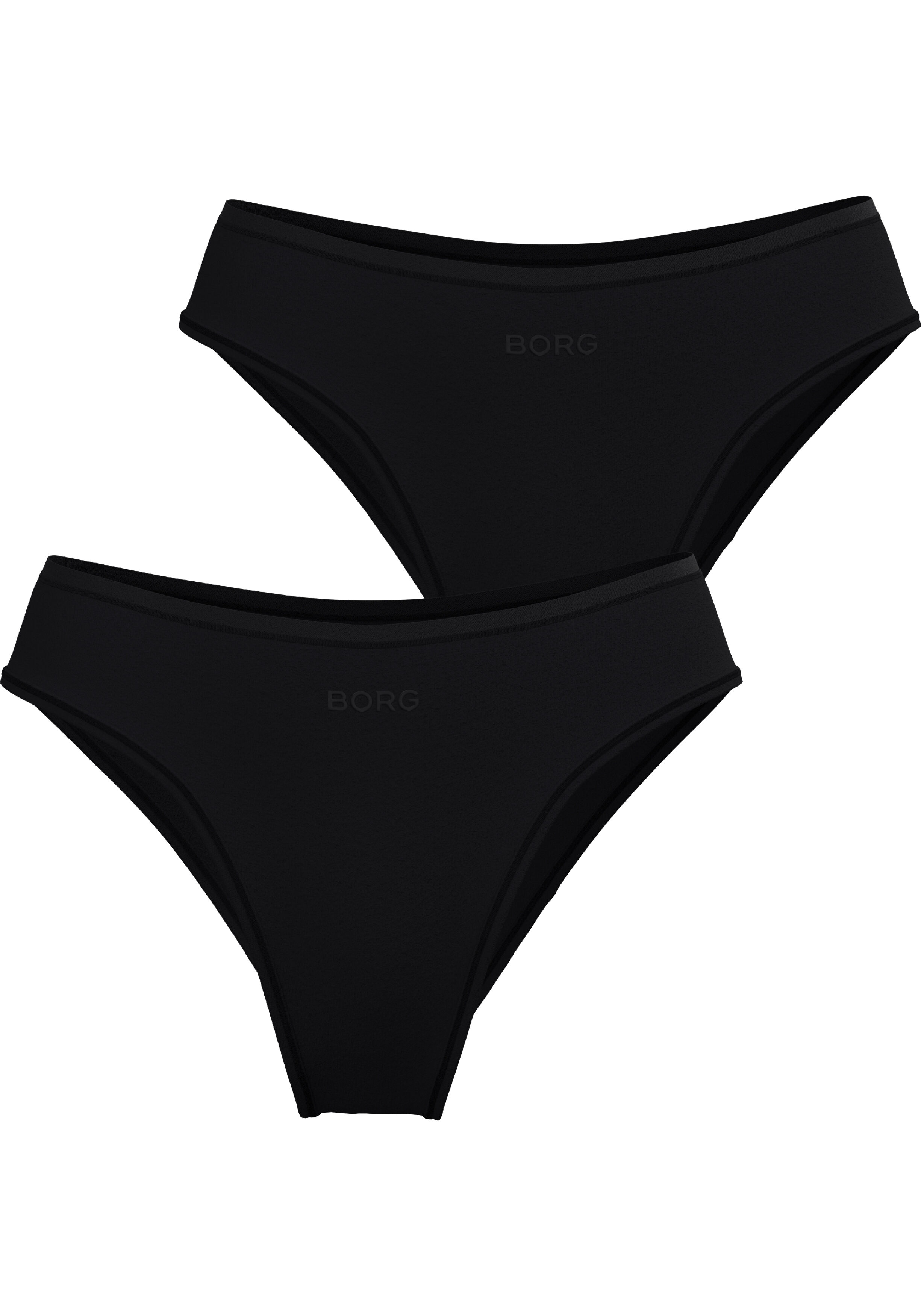Bjorn Borg dames Soft Touch Cheeky Briefs, slip middelhoge taille (2-pack), zwart, zwart