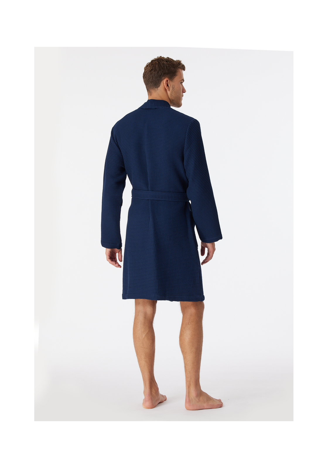 image_4_178401-803_1_1280x1280 SCHIESSER Essentials badjas, heren badjas wafelpique donkerblauw
