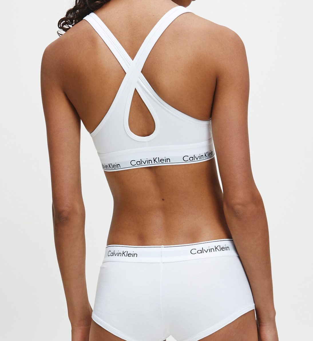 Calvin Klein dames Modern Cotton bralette top, met voorgevormde cups, wit