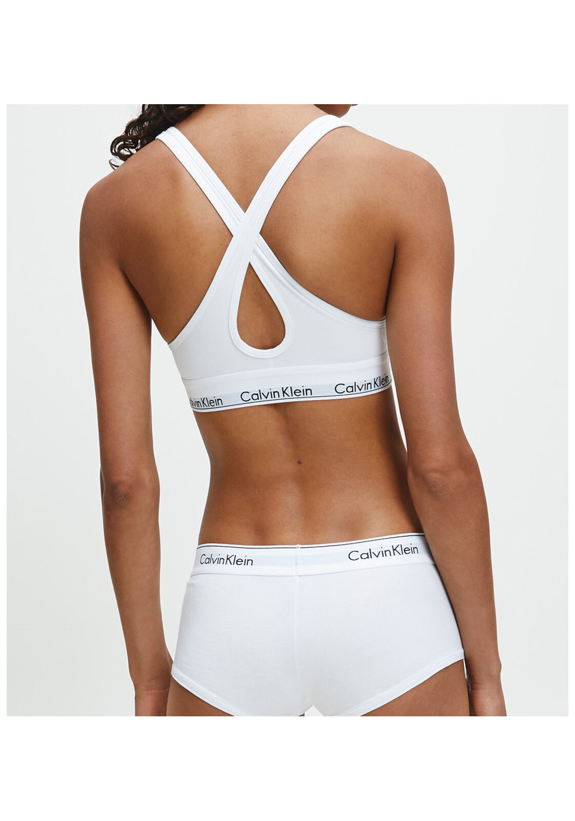 calvin-klein-bralette-wit-model-2 Calvin Klein dames Modern Cotton bralette top, met voorgevormde cups, wit