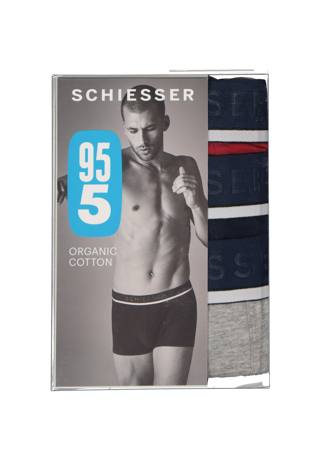 5-4007065800213_schiesser_boxer_3p_HR SCHIESSER 95/5 shorts (3-pack), grijs, blauw en rood