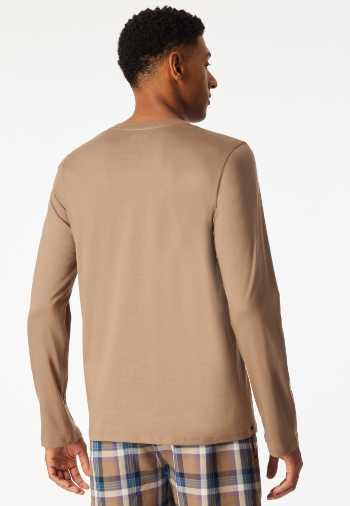 SCHIESSER Mix + Relax Shirt 1/1 arm, heren T-shirt lange mouw, noga