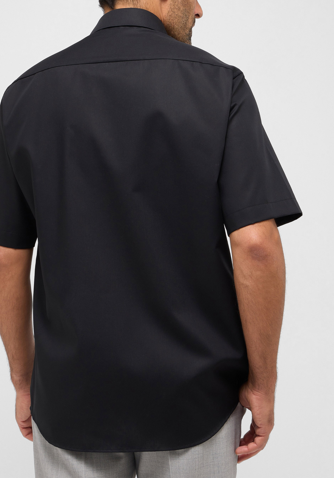 4-4067159292836-eterna-overhemd_HR ETERNA comfort fit overhemd korte mouw, popeline, zwart