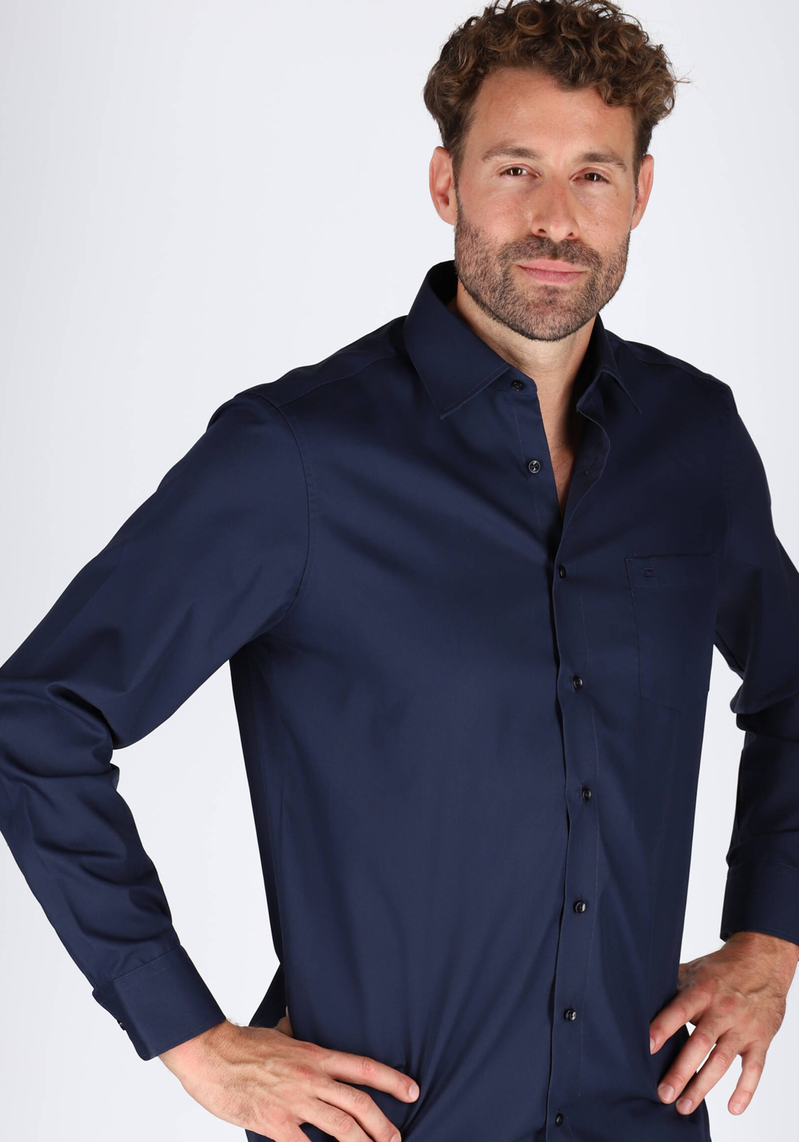 04-4060031264297-hemdvoorhem-Shoot_Auke_898076_Casa_Moda-tm_juni_2028-basis-006050-116_HR CASA MODA comfort fit overhemd, marine blauw