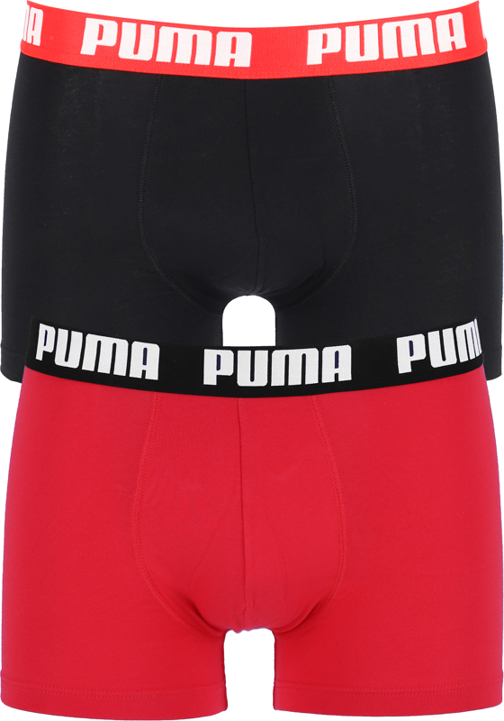 Puma Basic Boxer heren (2-pack), rood en zwart Puma Basic Boxer heren (2-pack), rood en zwart