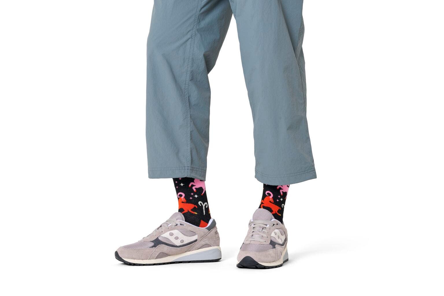 Happy Socks Aries Sock, unisex sokken, zwart
