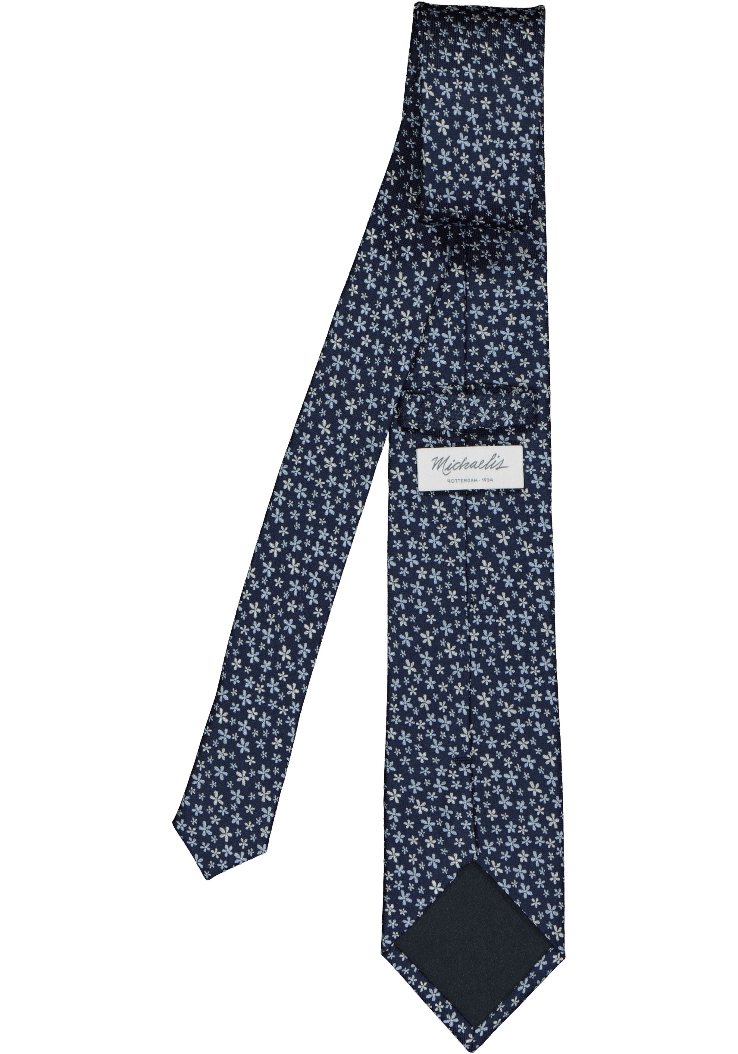 Michaelis  stropdas, blauw dessin