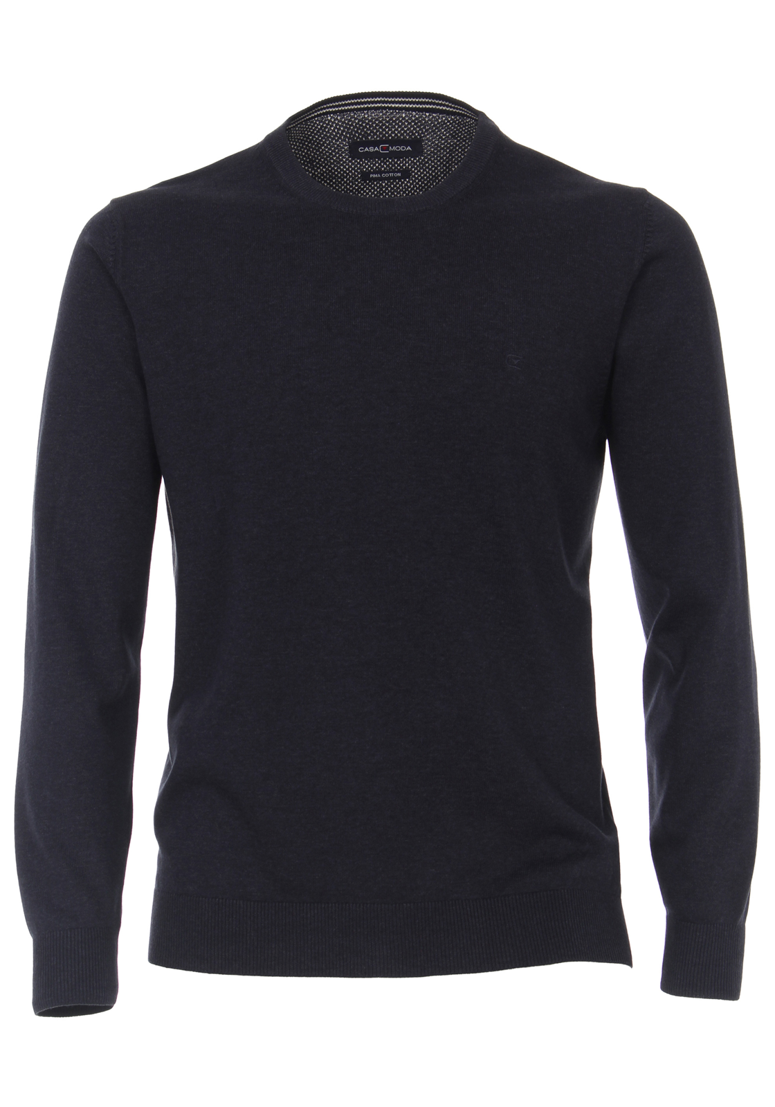 1-4060031343794-casa-moda-trui_HR CASA MODA heren trui katoen, O-hals, donkerblauw