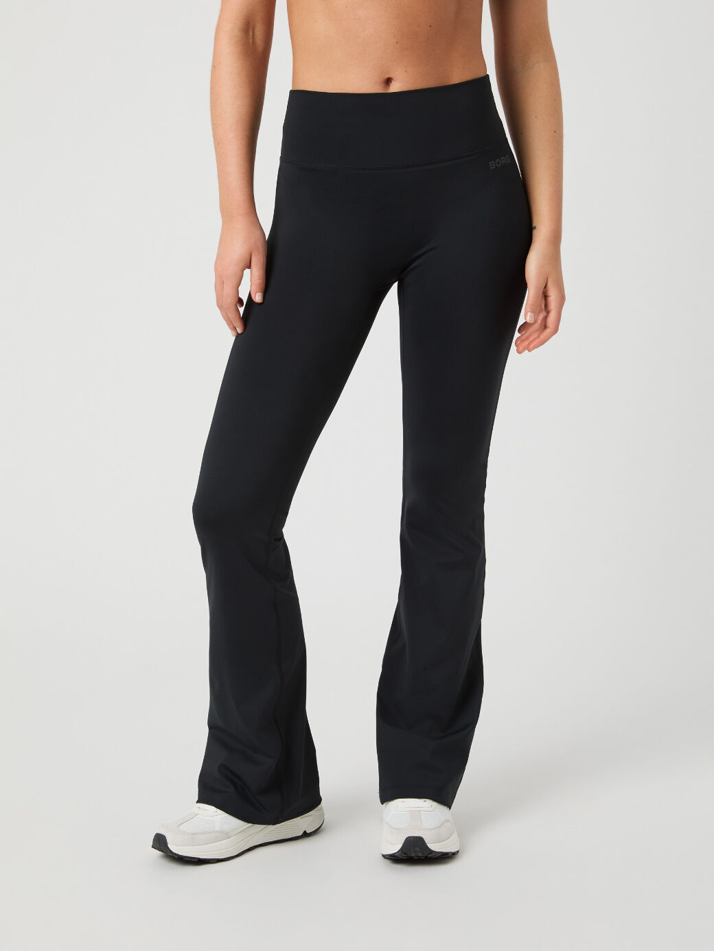 Bjorn Borg dames Flare Tights Regular, dames sportlegging, zwart