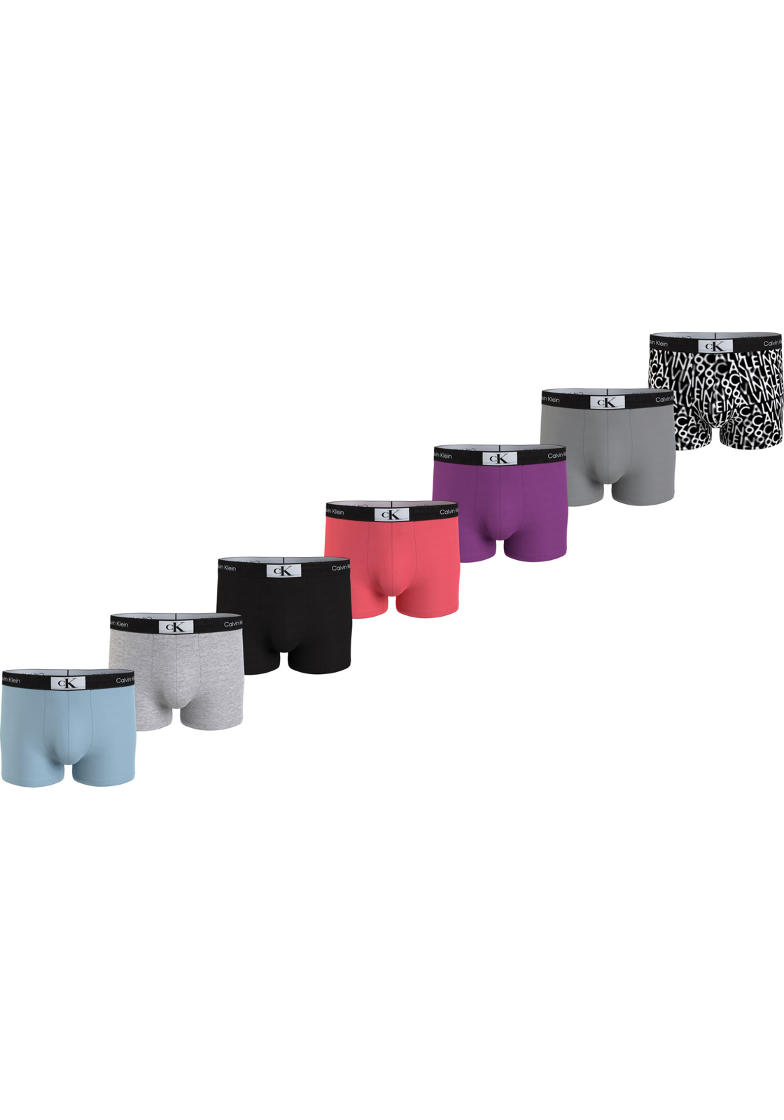1-8720109431650-calvin_klein-boxers-V24_HR Calvin Klein Trunk (7-pack), heren boxers normale lengte, lichtblauw, grijs, print, zwart, koraal, paars, donkergrijs