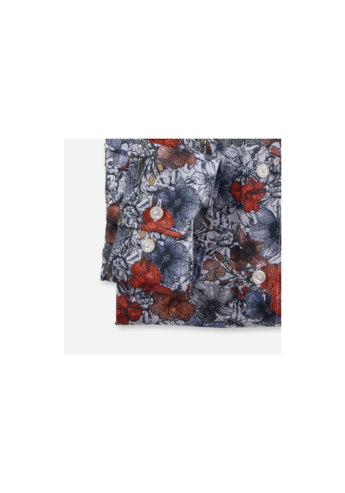 OLYMP comfort fit overhemd, popeline, wit dessin OLYMP comfort fit overhemd, popeline, wit dessin