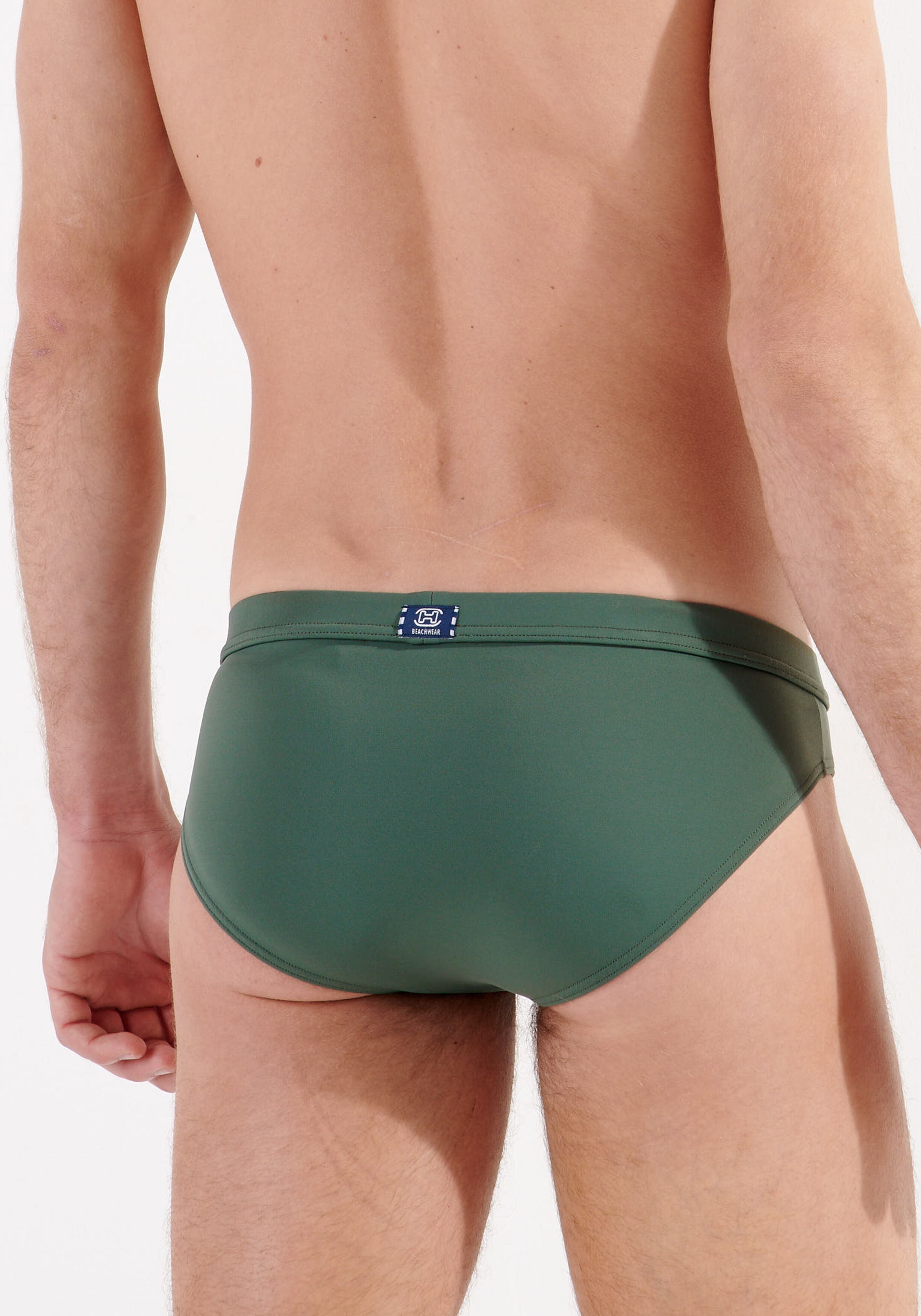 HOM Nautical cup swim mini briefs, heren zwemslip, kaki groen