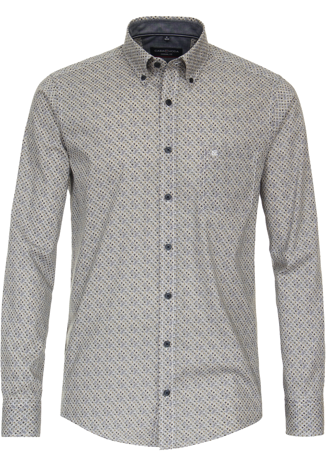 1-4064813792107-casa_moda-overhemd_HR CASA MODA Sport casual fit overhemd, twill, antraciet dessin