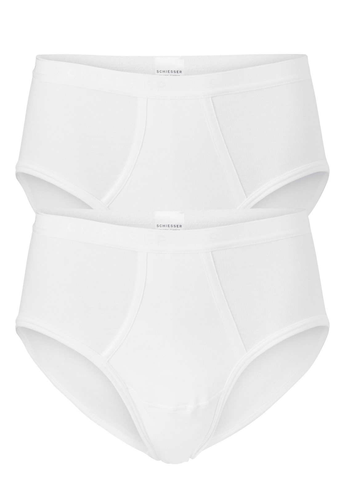 schiesser_ondergoed005136100_duo SCHIESSER Original Feinripp sportslips (2-pack), met gulp, wit