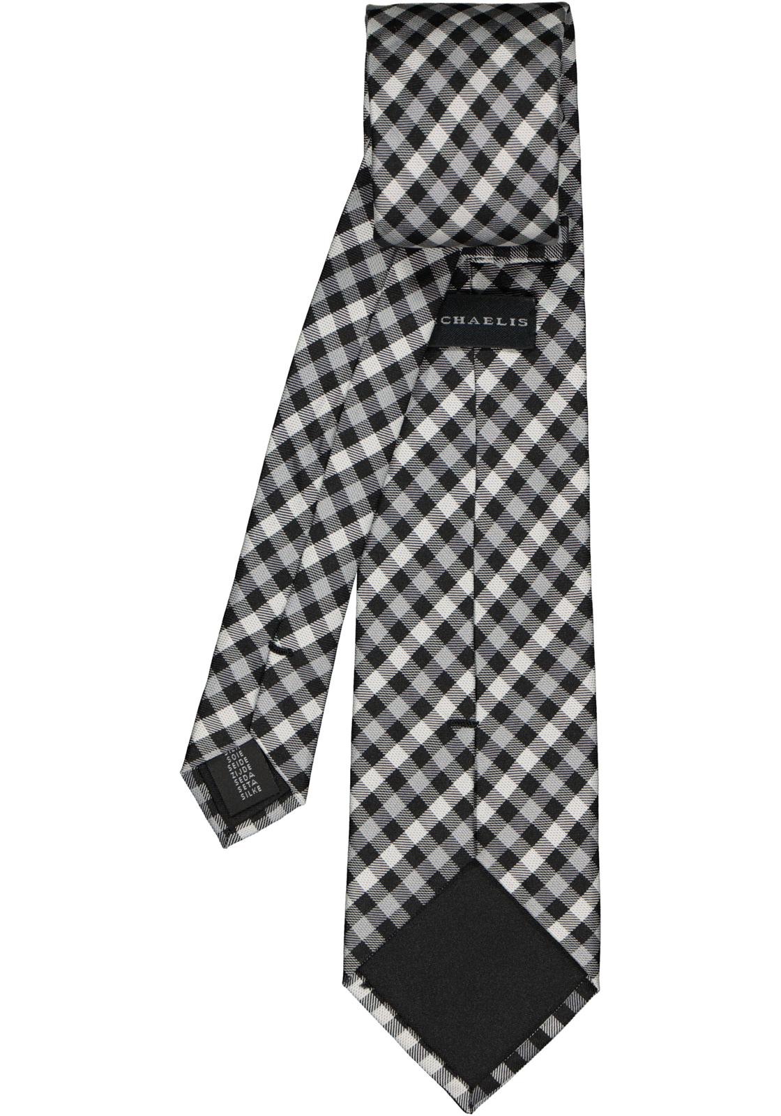 3-8717996607114_michaelis-stropdas_HR Michaelis stropdas, zwart-wit geruit