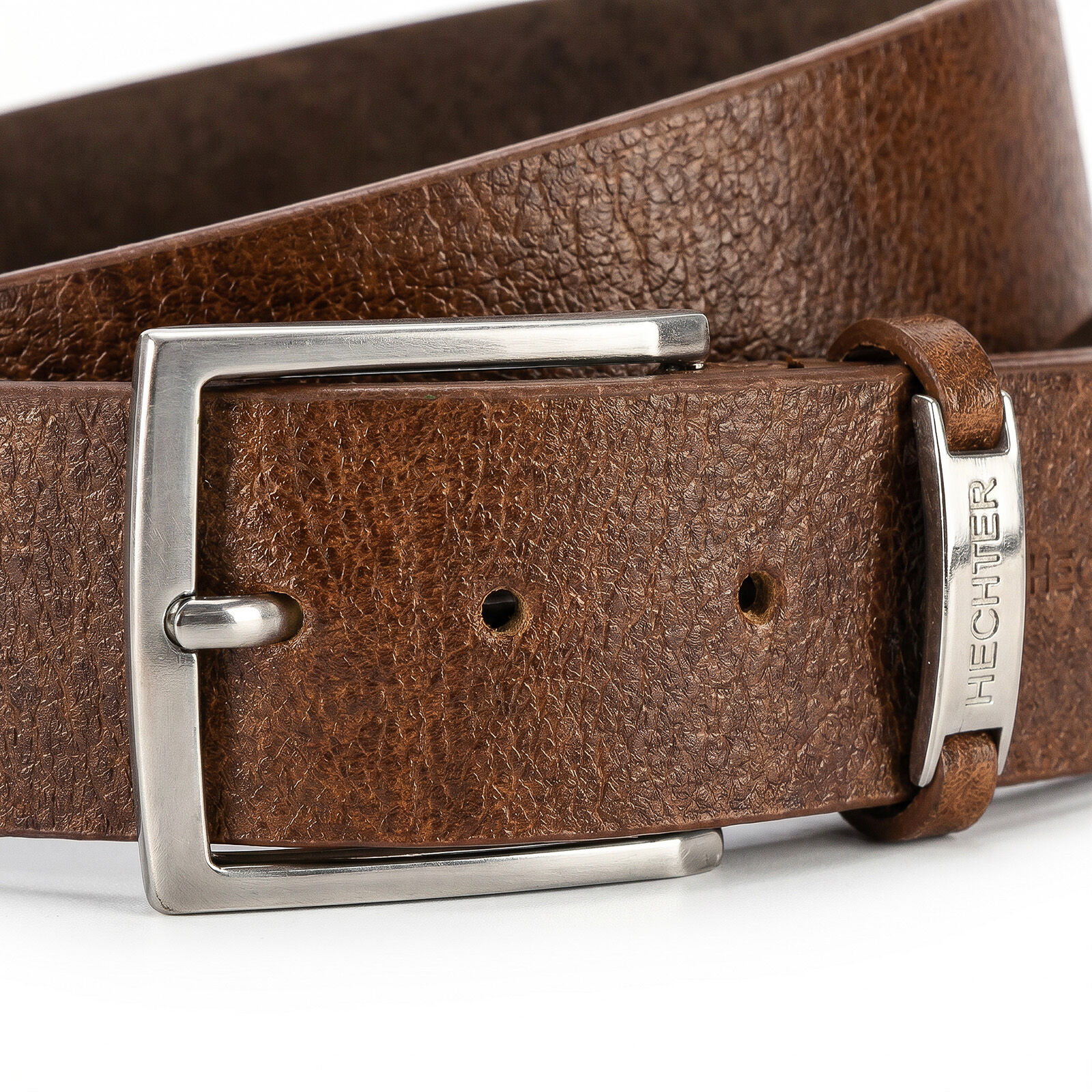 HECHTER leren heren riem, bruin