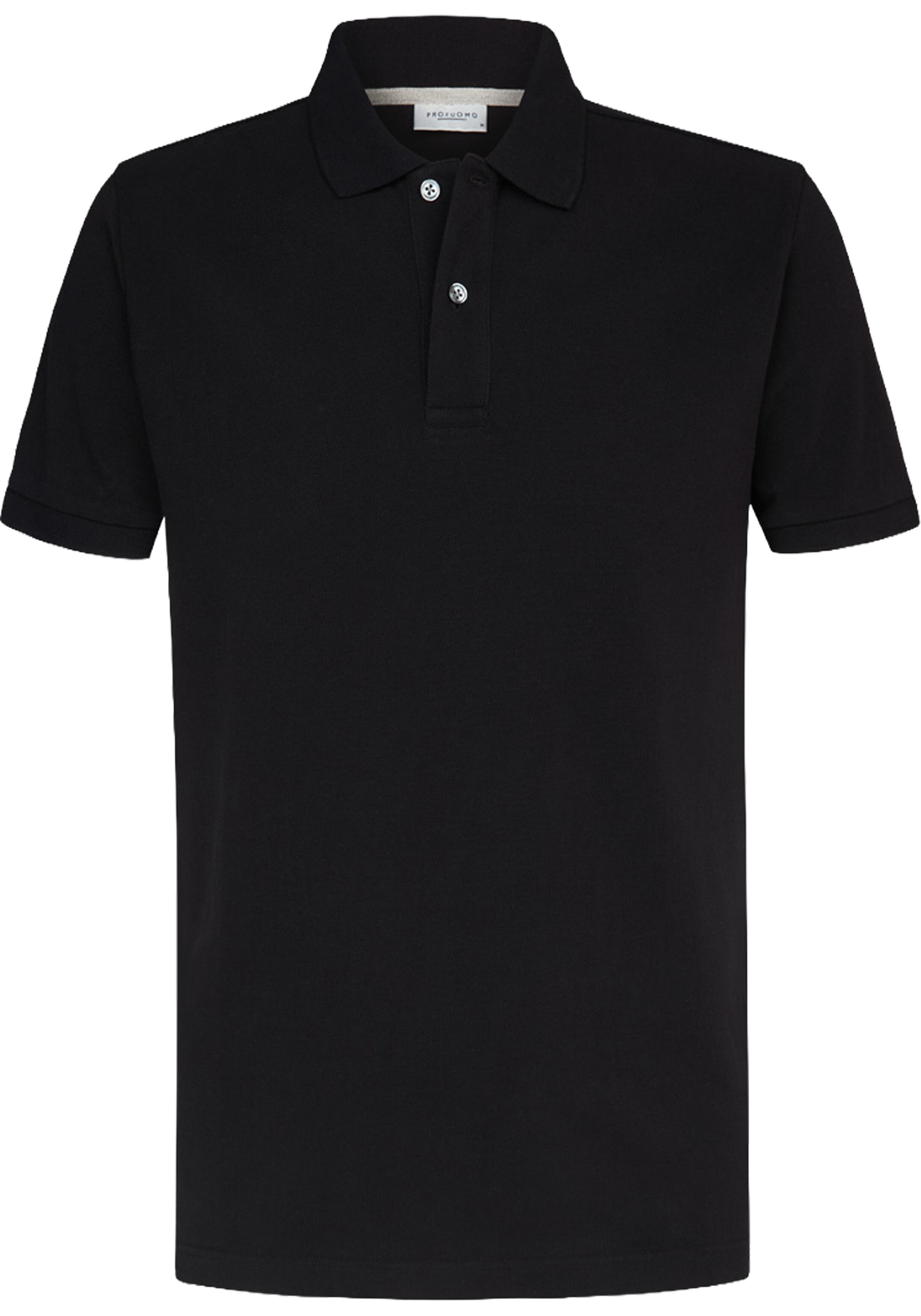 Profuomo slim fit heren polo, zwart