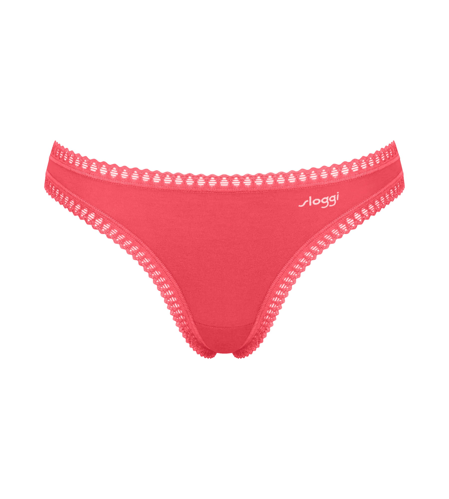 Sloggi Women GO Crush String (3-pack), dames string, lichroze, flamingo roze en roze met wit dessin
