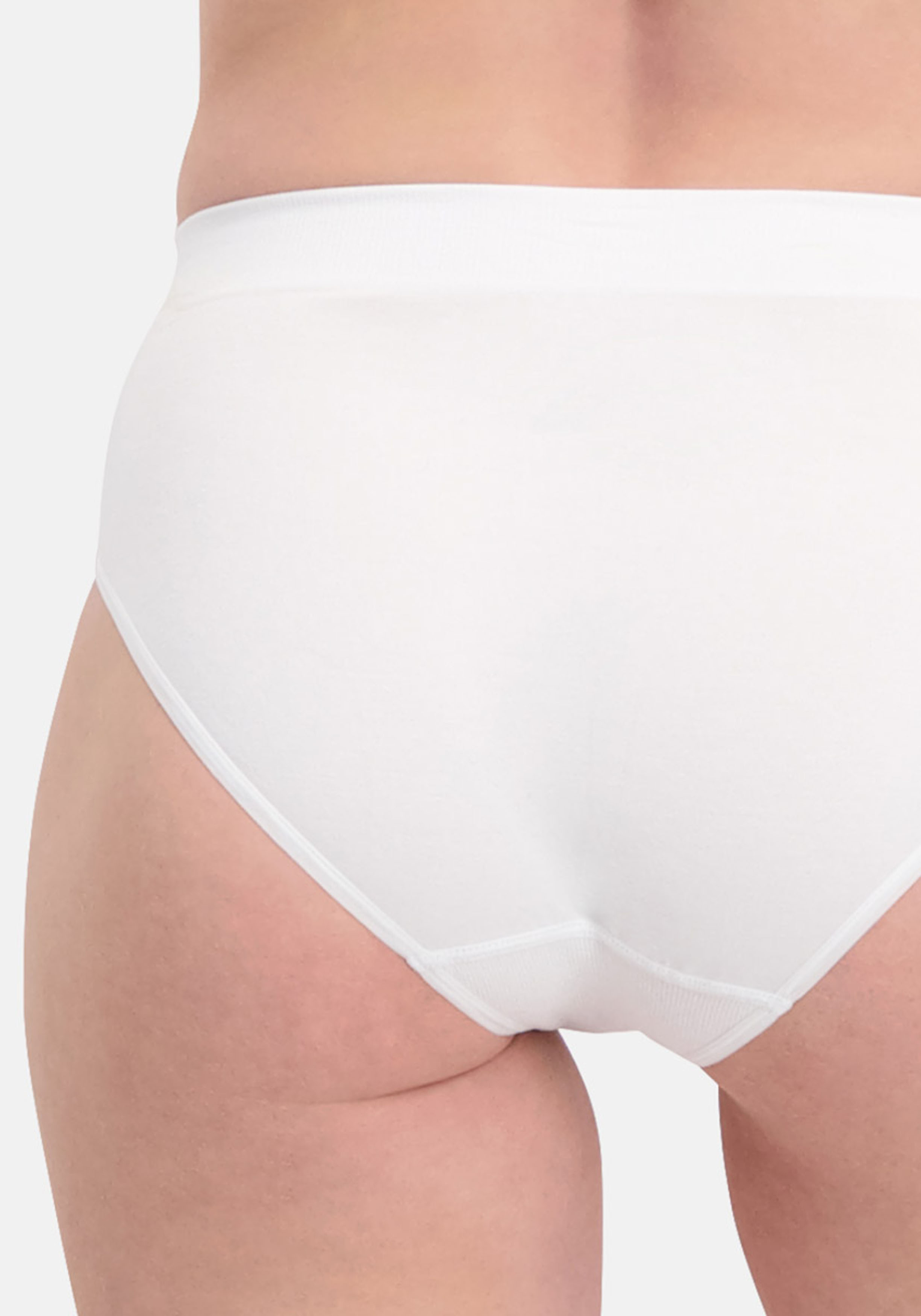 Bamboo Basics Belle seamless full brief (3-pack), dames tailleslip naadloos, wit