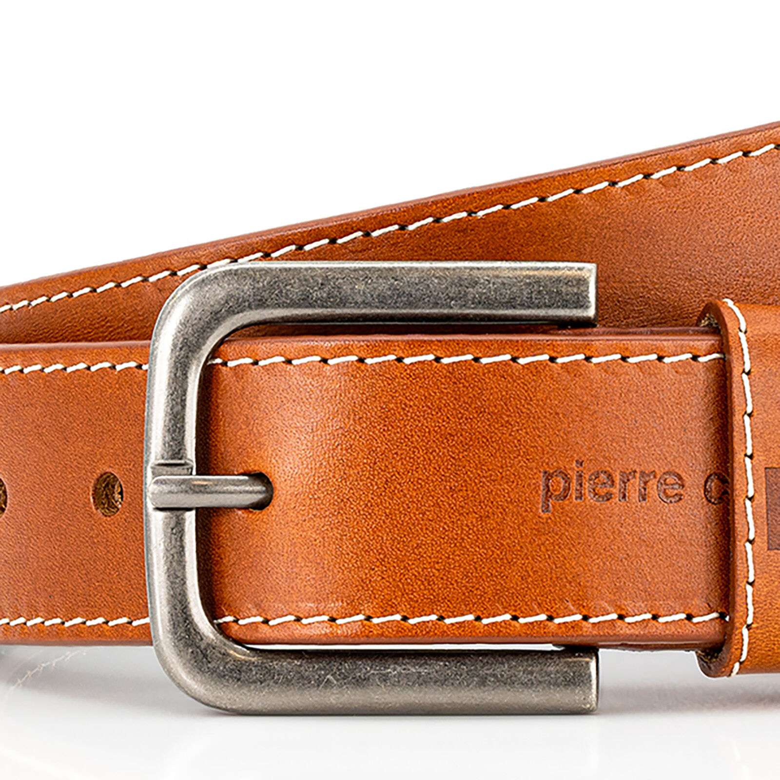 PIERRE CARDIN leren heren riem, cognac