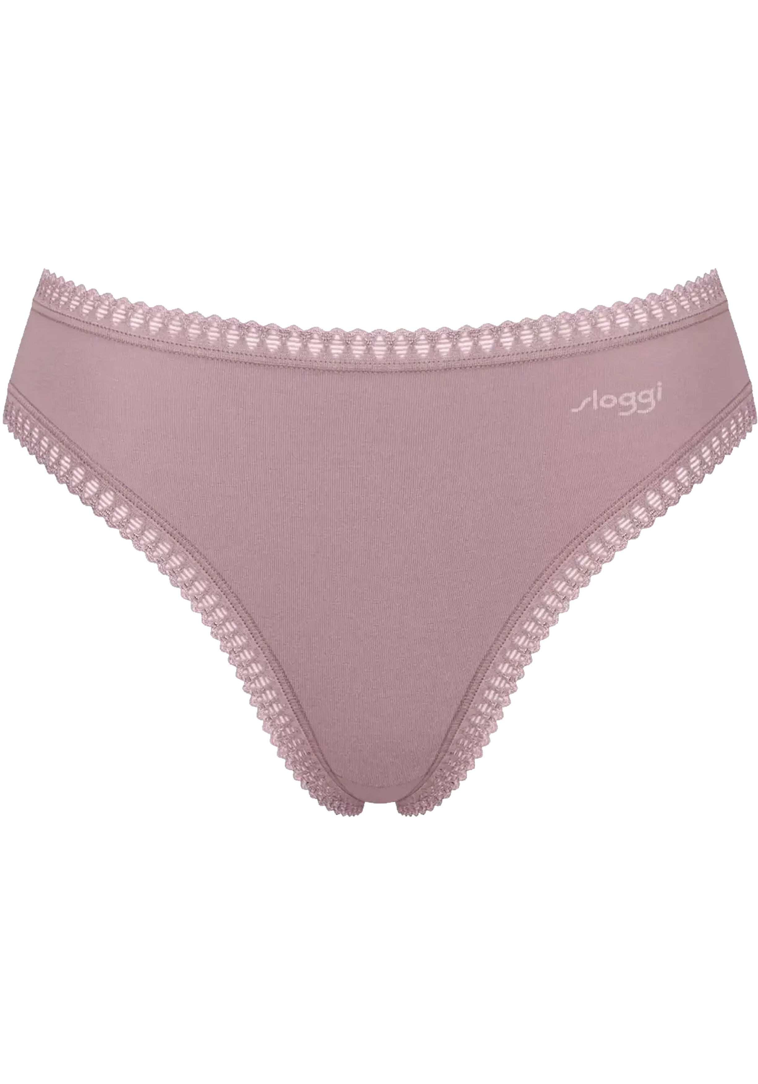Sloggi Women GO Crush High leg (3-pack), dames slip, lichtroze, mauve, print