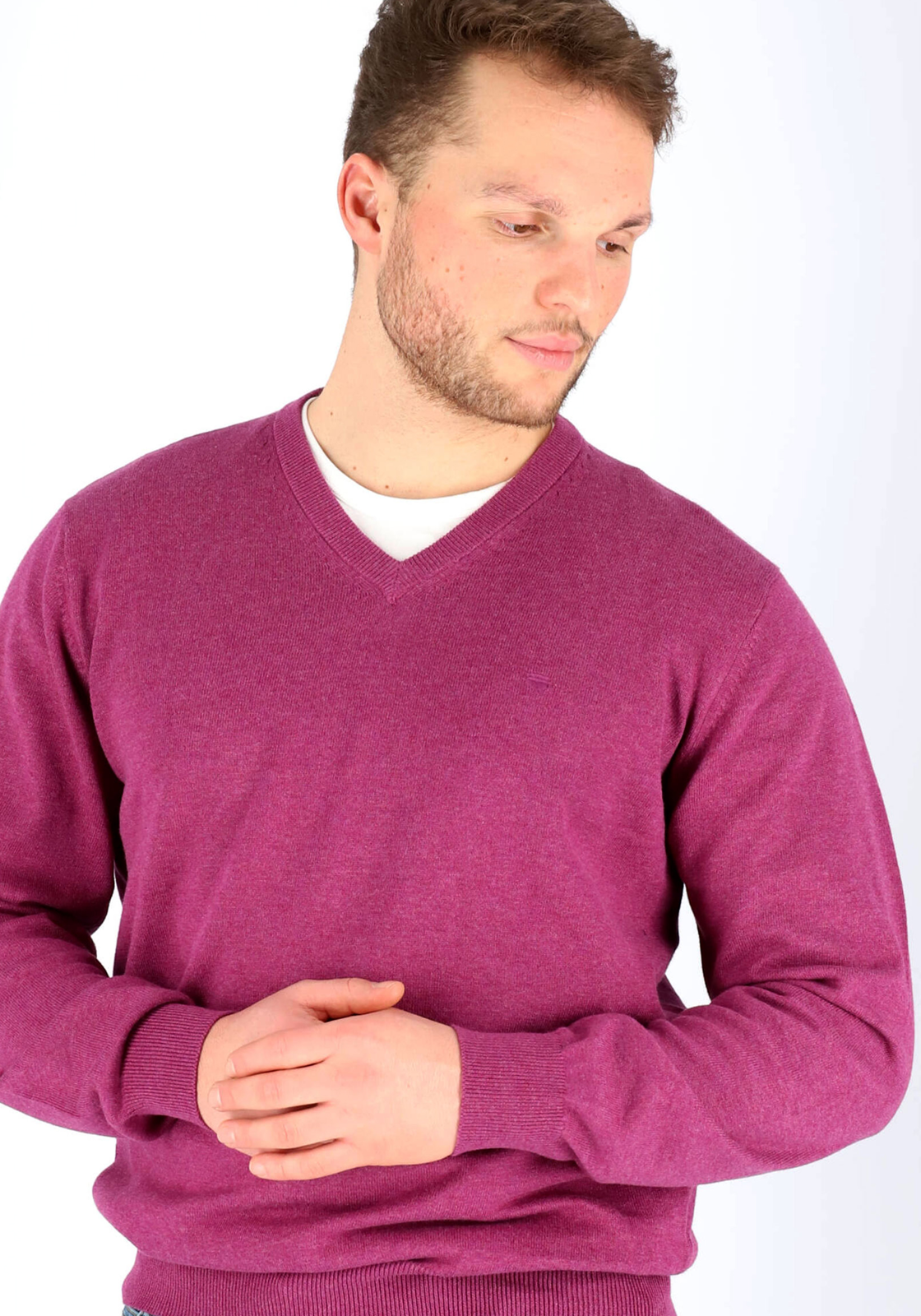 6-4049807809313-social-Shoot-Bram-G-tot-en-met-februari-2028-861181-basis_600-800_HR Redmond heren trui katoen, V-hals, magenta, donker paars-roze