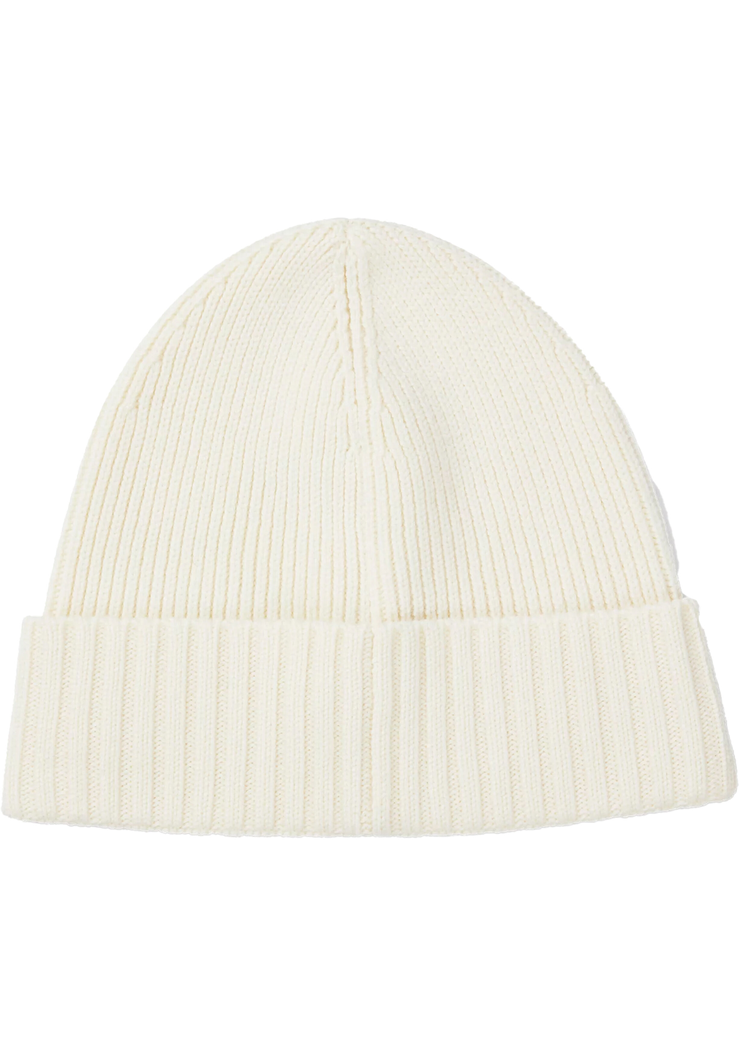 HUGO BOSS muts wol, heren muts met omslag, wit