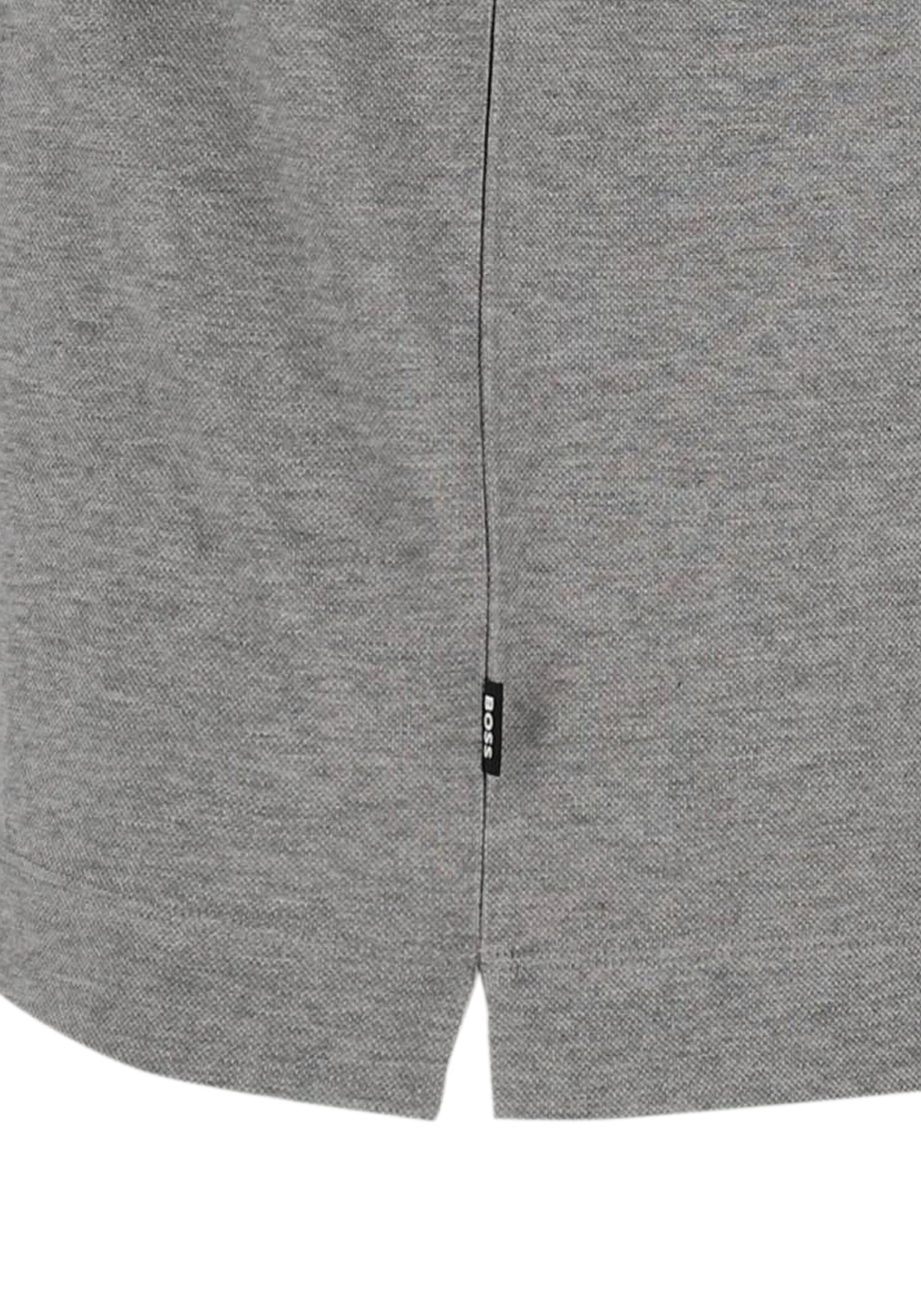 BOSS Parris regular fit heren polo, pique, zilver